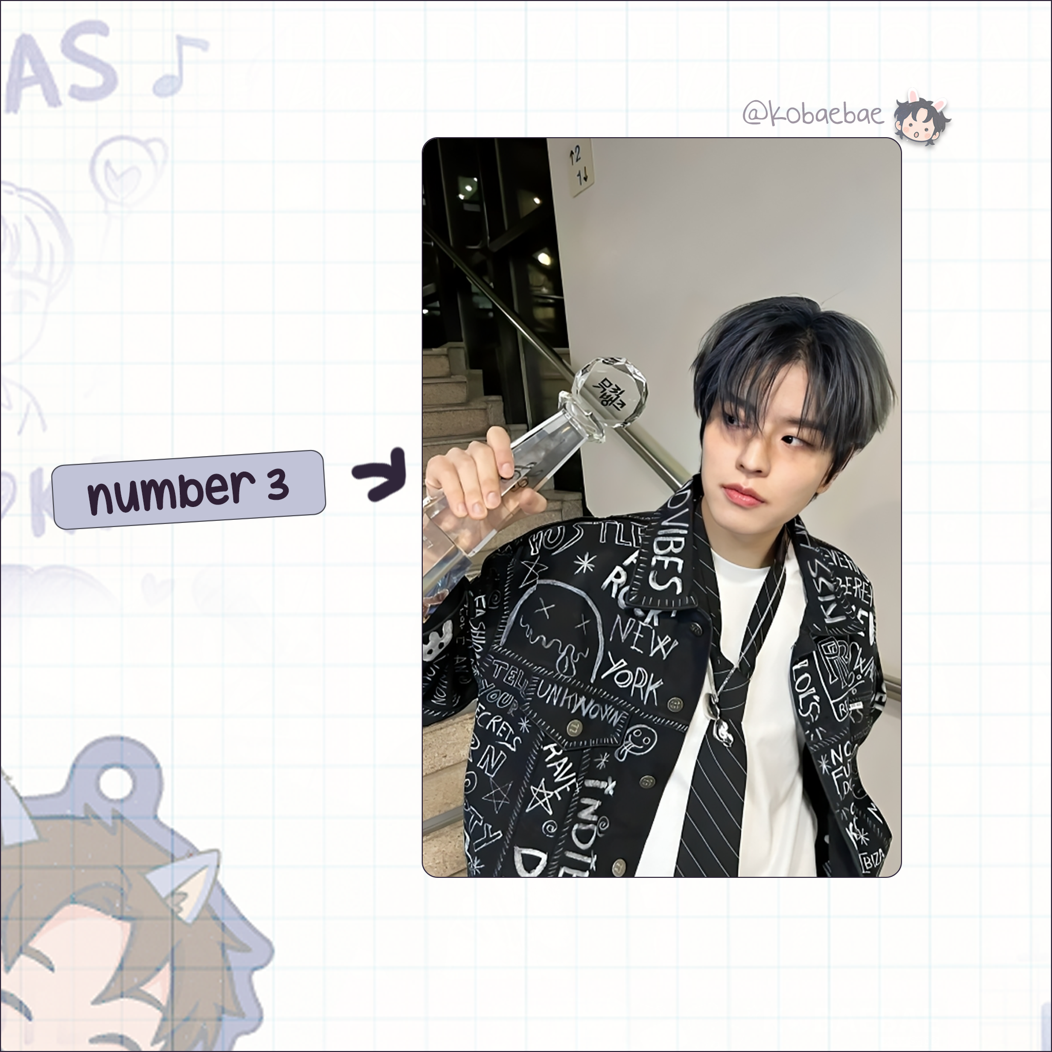 Skz (Stray Kids) - Seungmin handmade photocards kpop inspired - Set 8