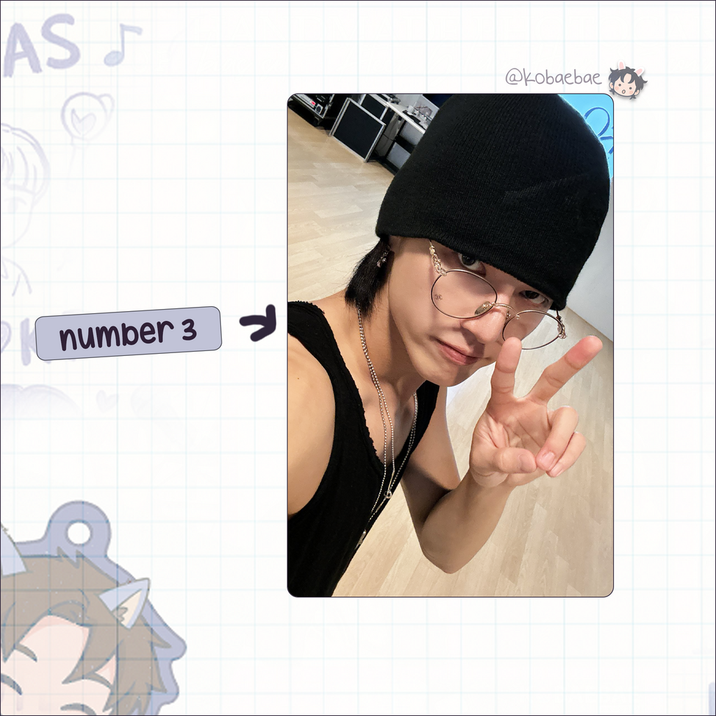 Ateez - Wooyoung handmade photocards kpop inspired - set 6