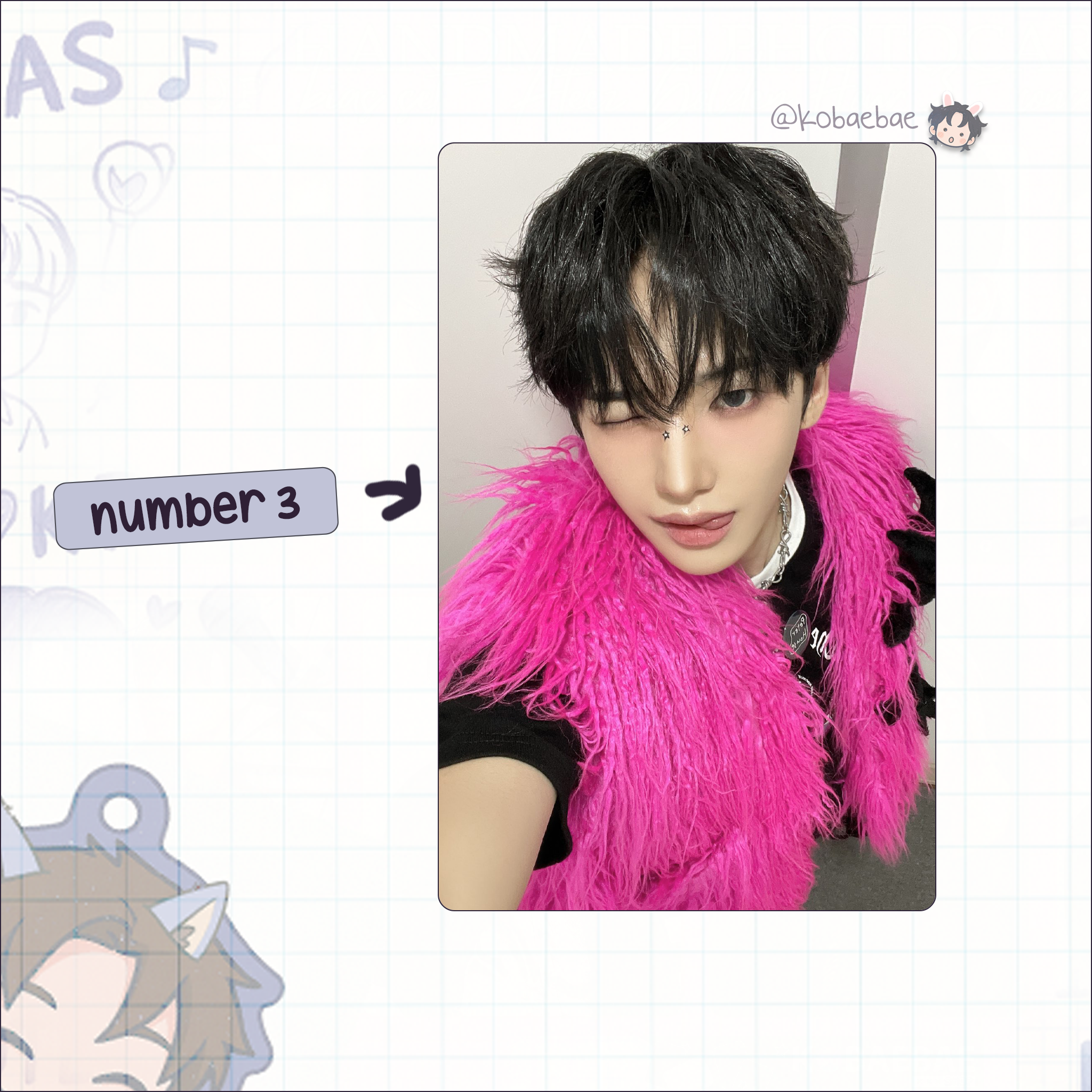 Xikers - Minjae handmade photocards kpop inspired - Set 2
