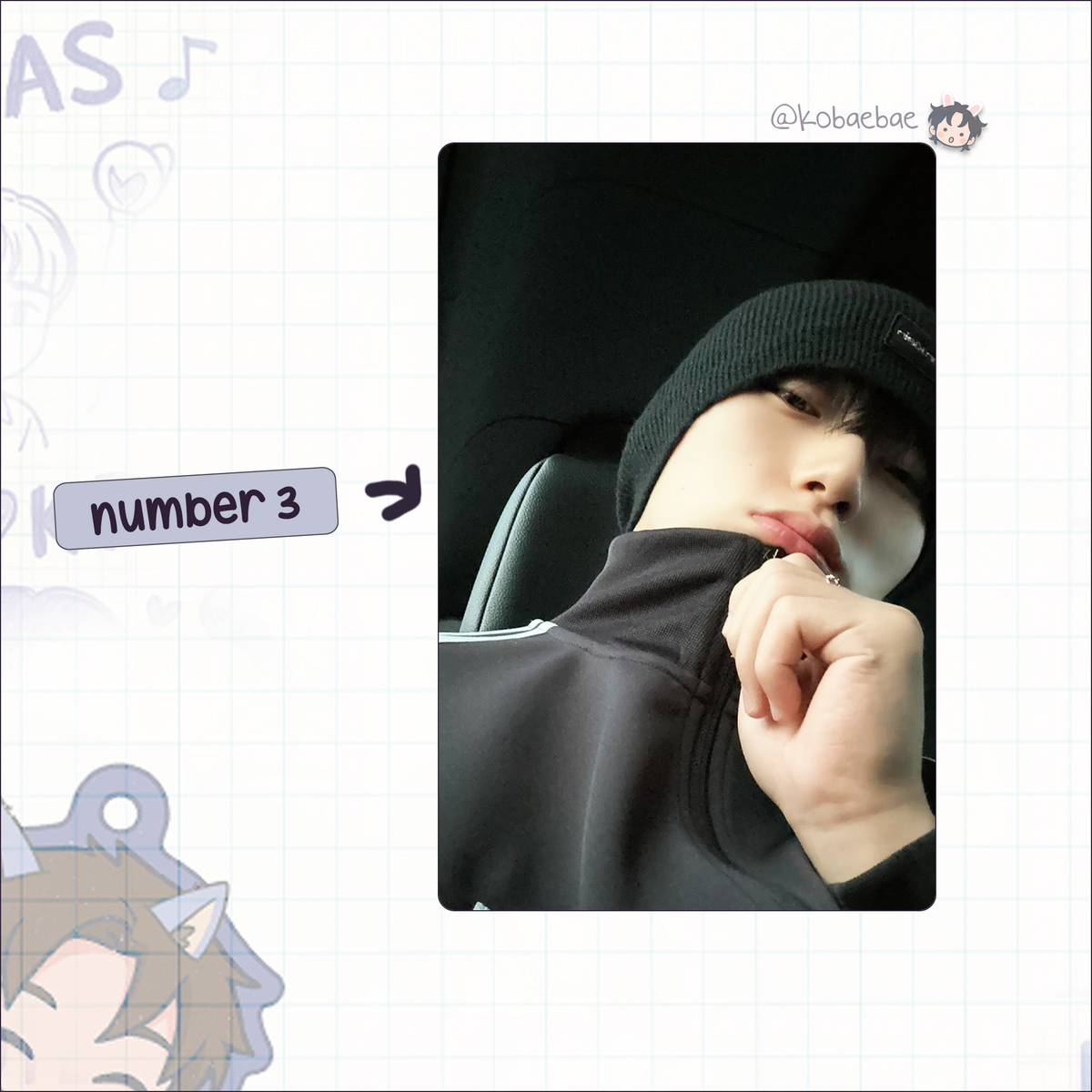 Ateez - San handmade photocards kpop inspired - set 6