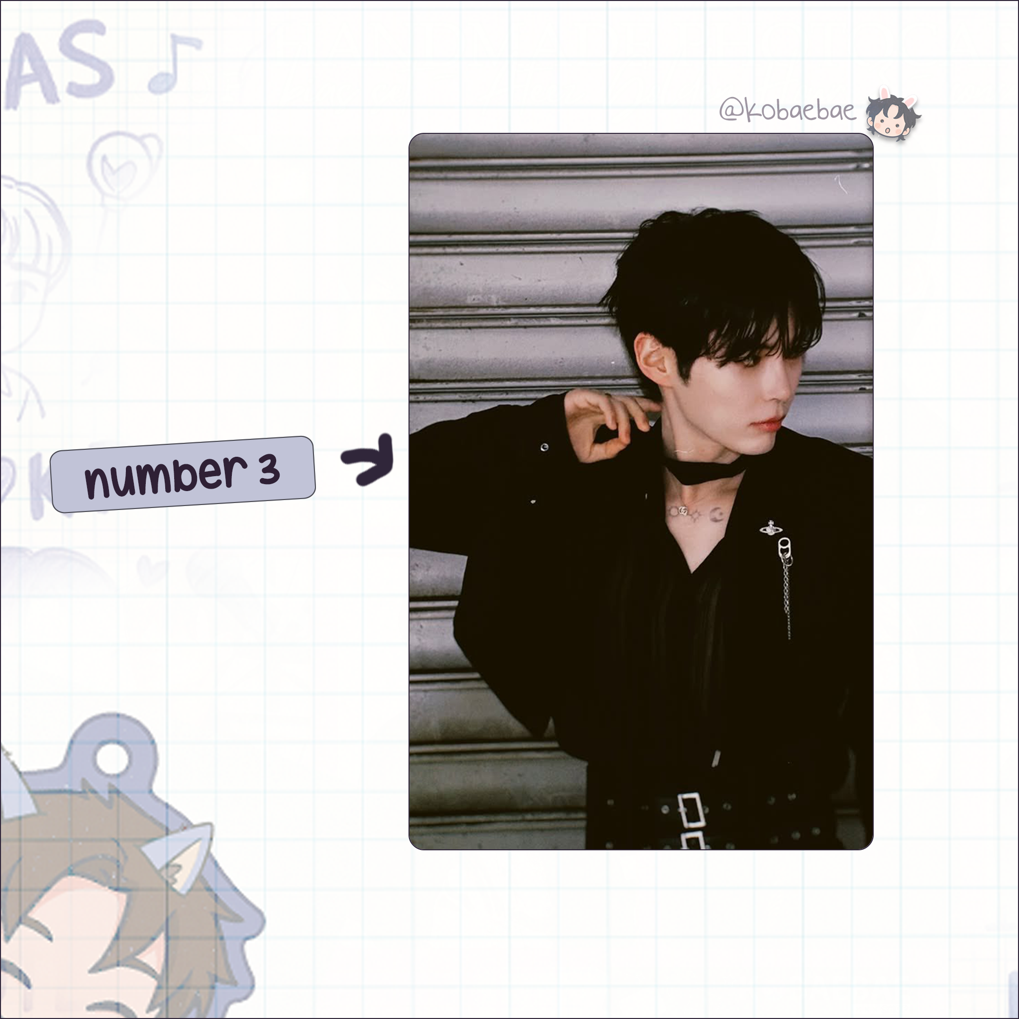 Zb1 - Hanbin handmade photocards kpop inspired - Set 2