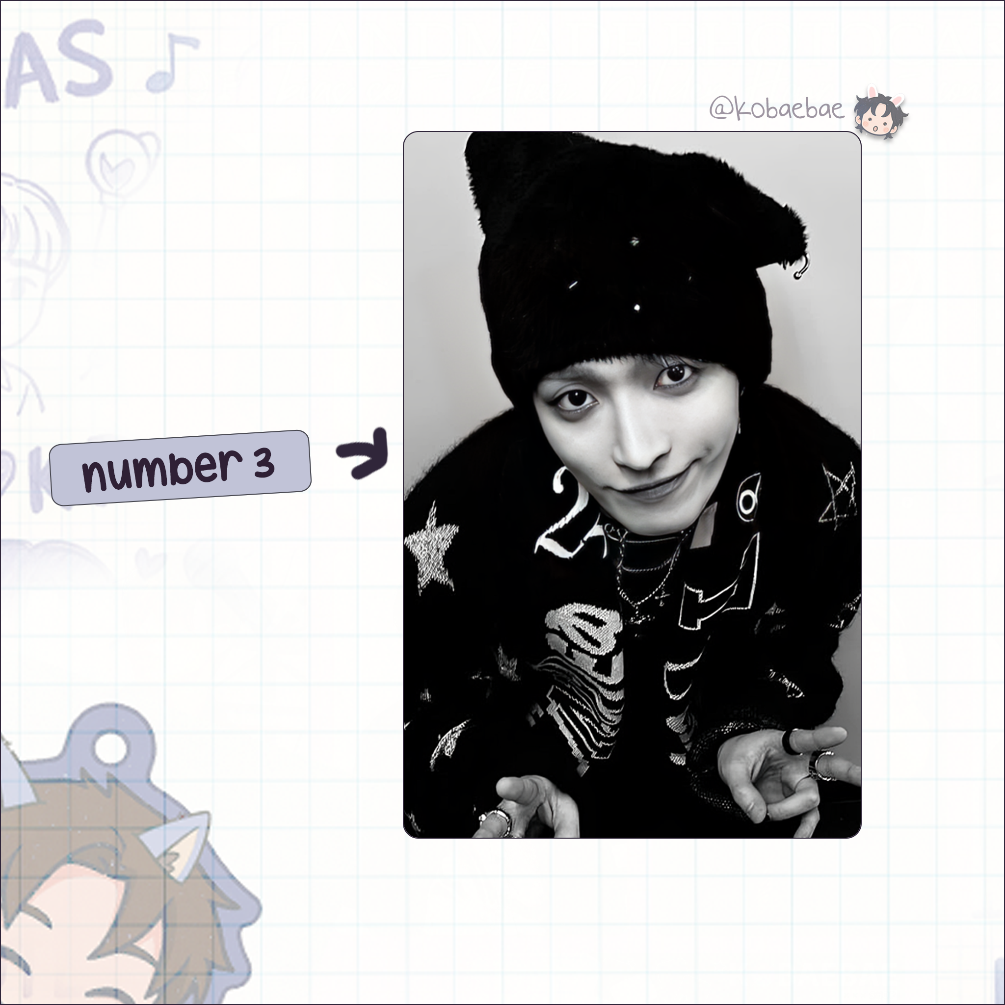 Atz - Joong handmade photocards kpop inspired - Set 4