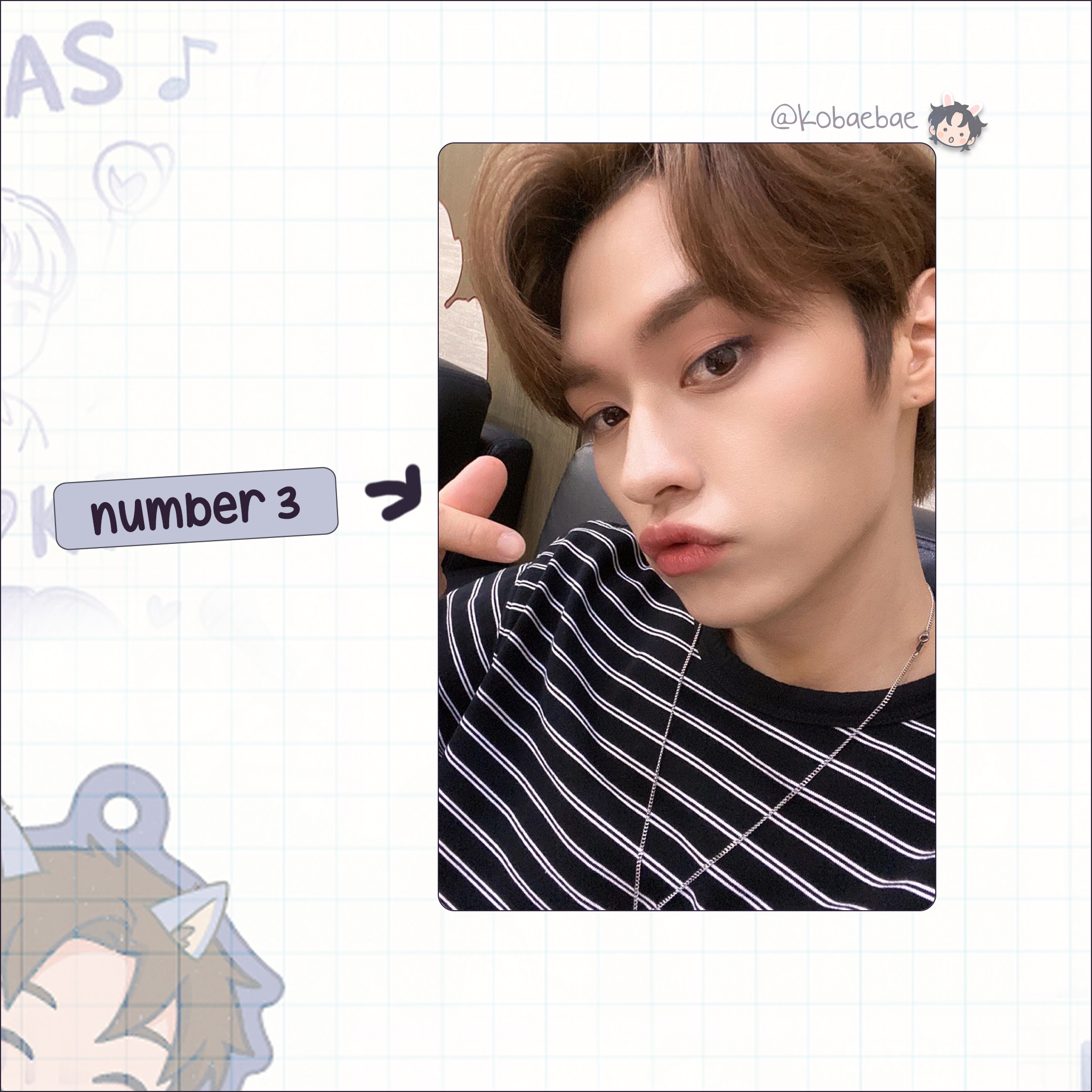 Skz (Stray Kids) - Lino handmade photocards kpop inspired - Set 6
