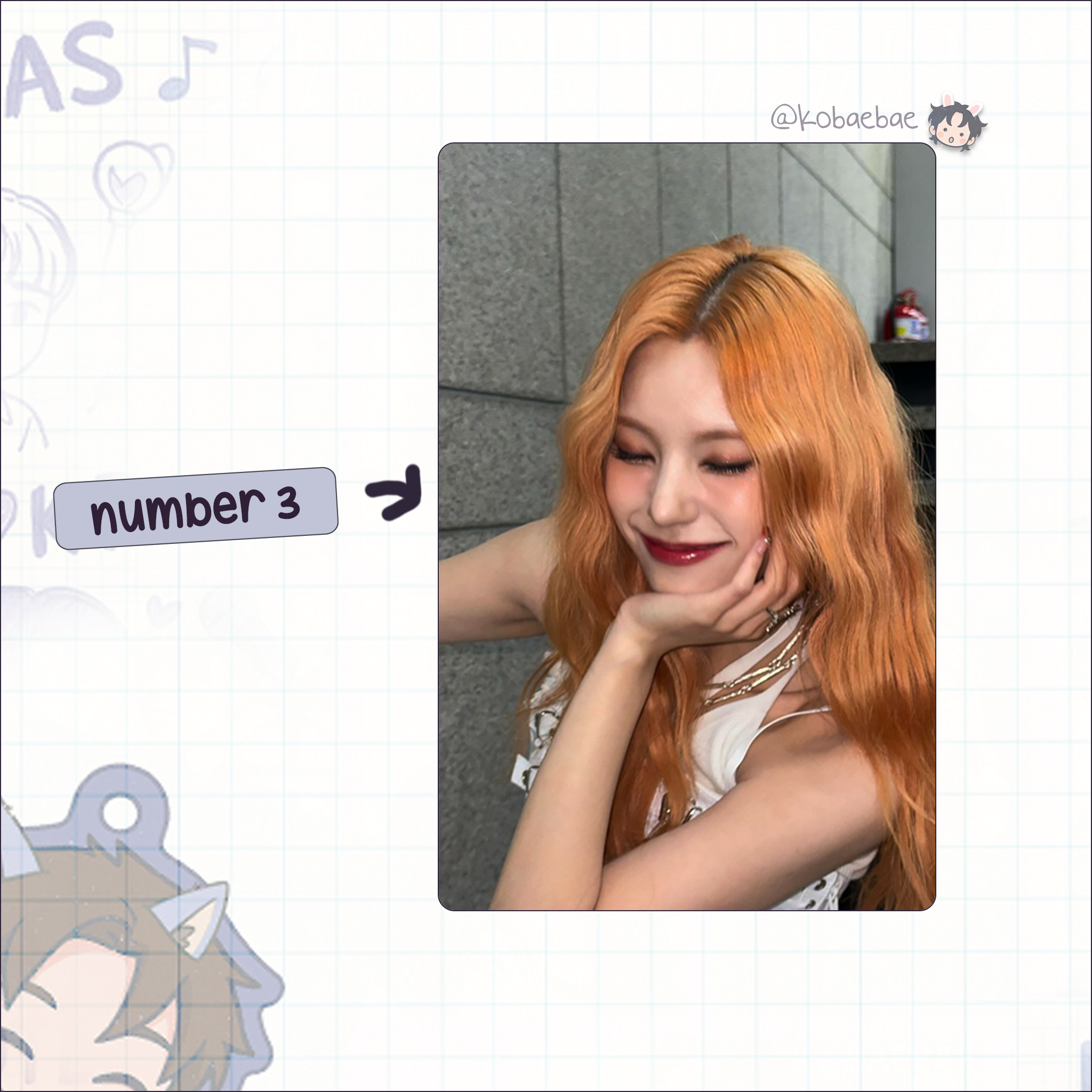 Itzy - Yeji handmade photocards kpop inspired - Set 3