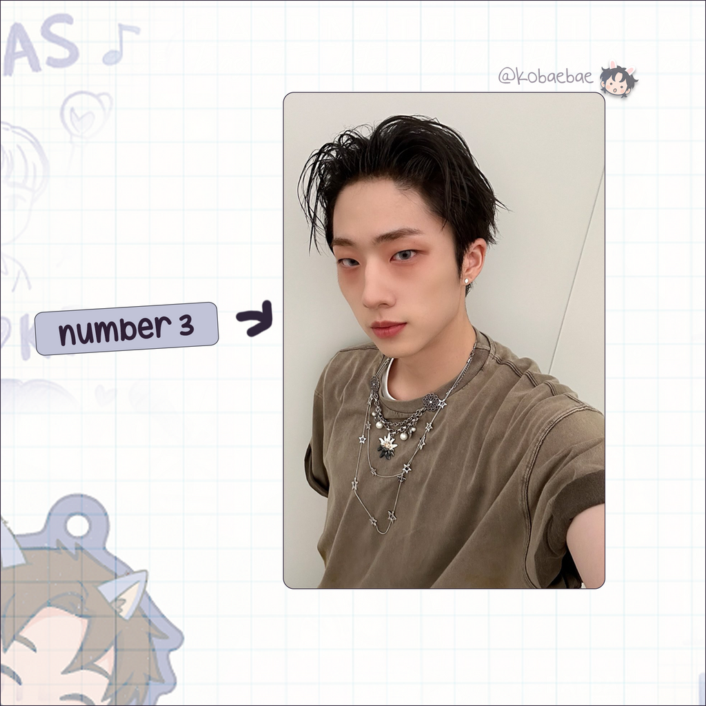 P1harmony - Jiung handmade photocards kpop inspired - Set 3