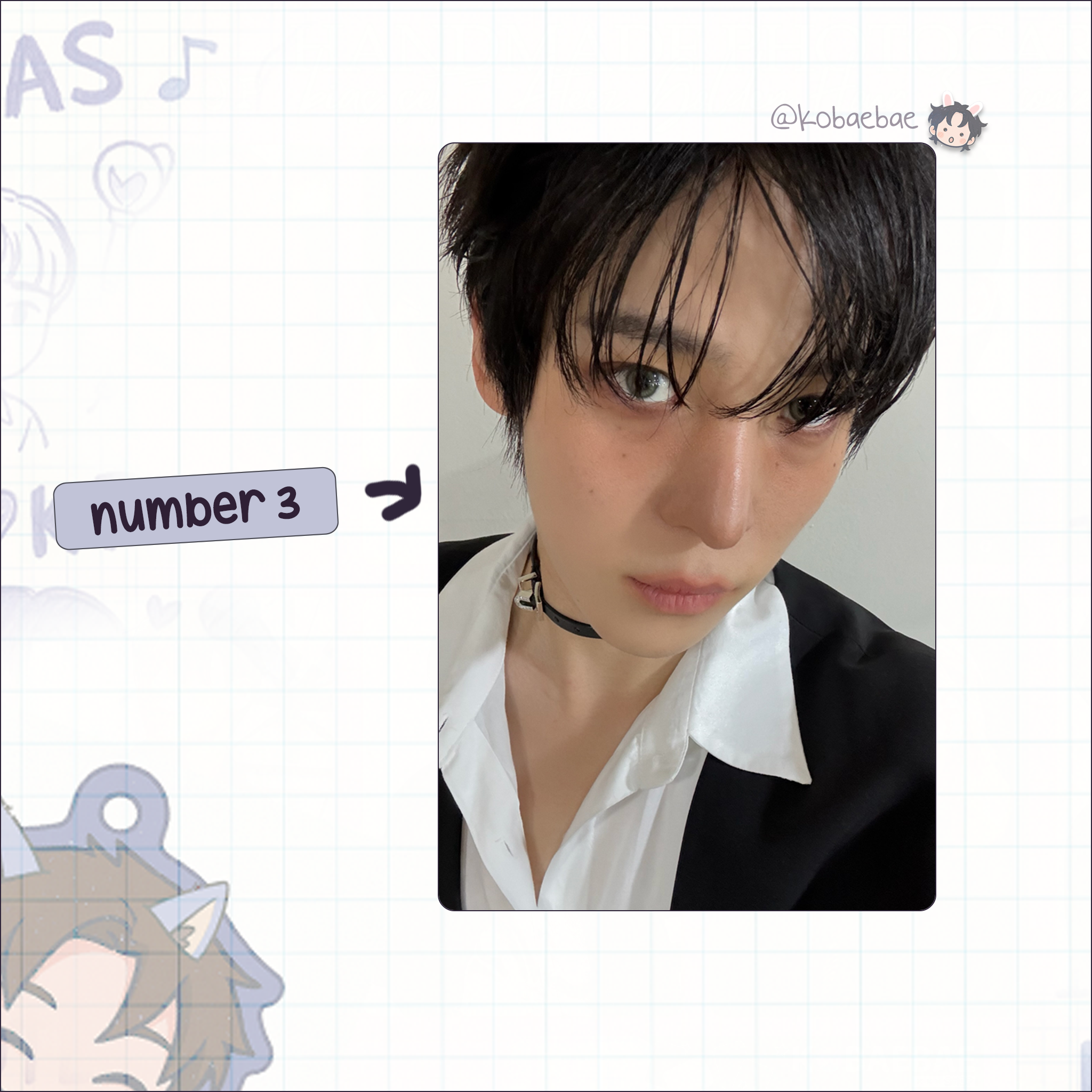 Atz - Yunho handmade photocards kpop inspired - Set 4