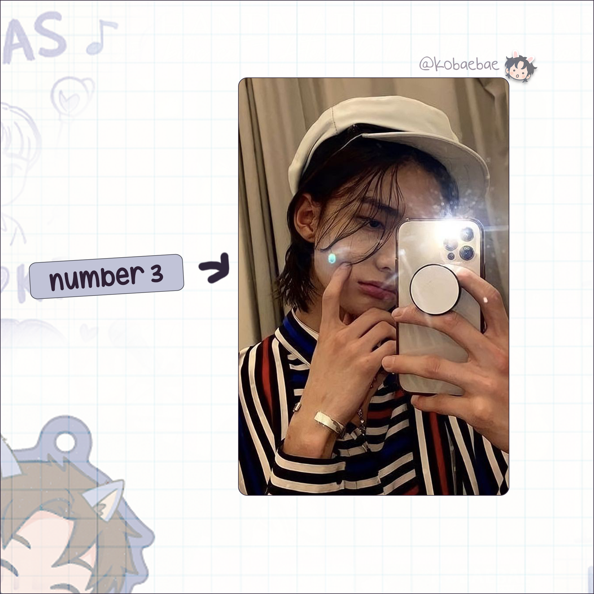 Skz (Stray Kids) - Hyunjin handmade photocards kpop inspired - Set 8