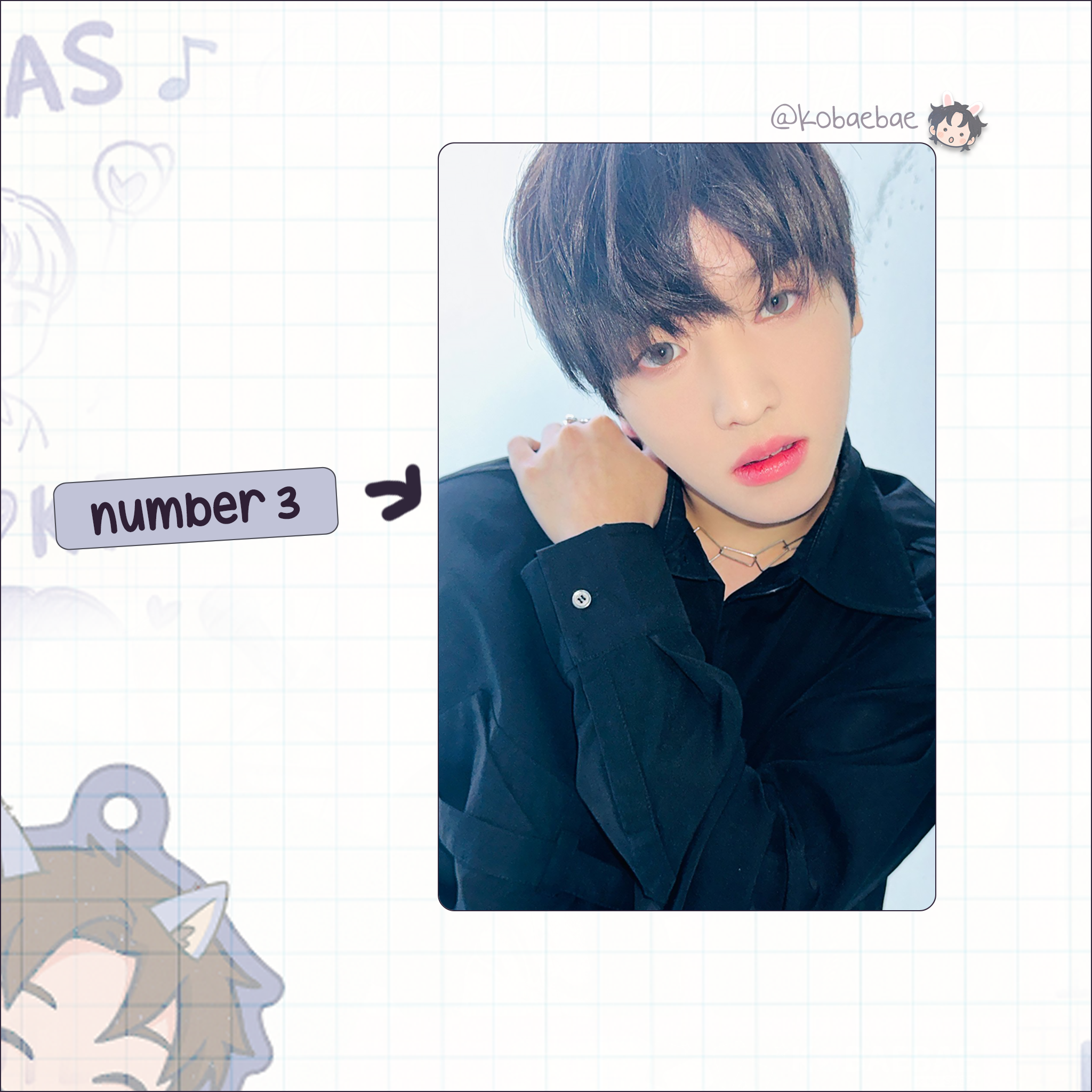 Xikers - Yujun handmade photocards kpop inspired - Set 2