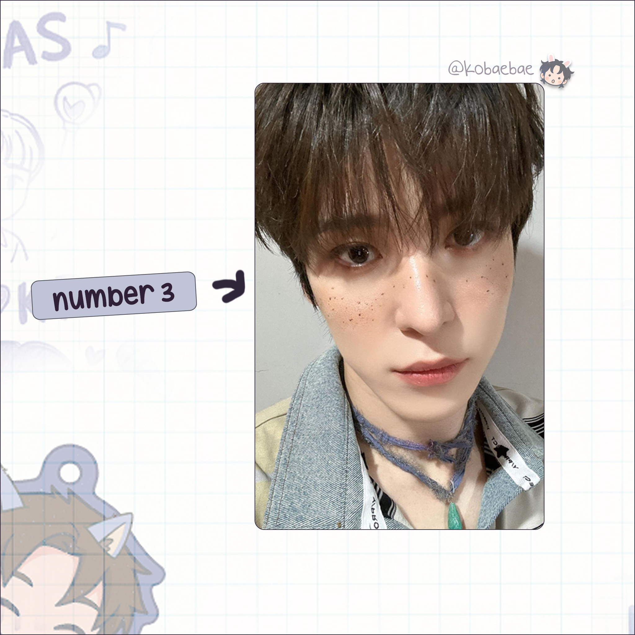 Atz - Yunho handmade photocards kpop inspired - Set 6