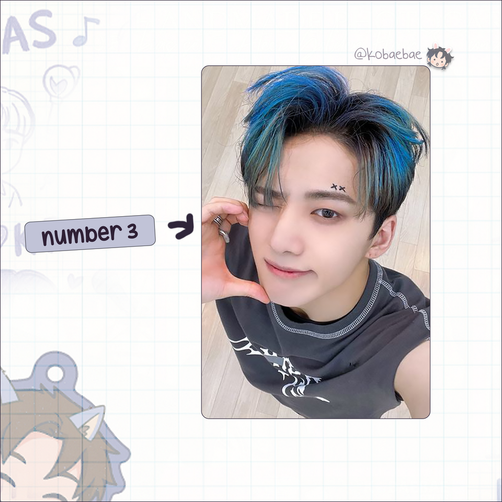 Xkrs - Minjae handmade photocards kpop inspired - Set 1