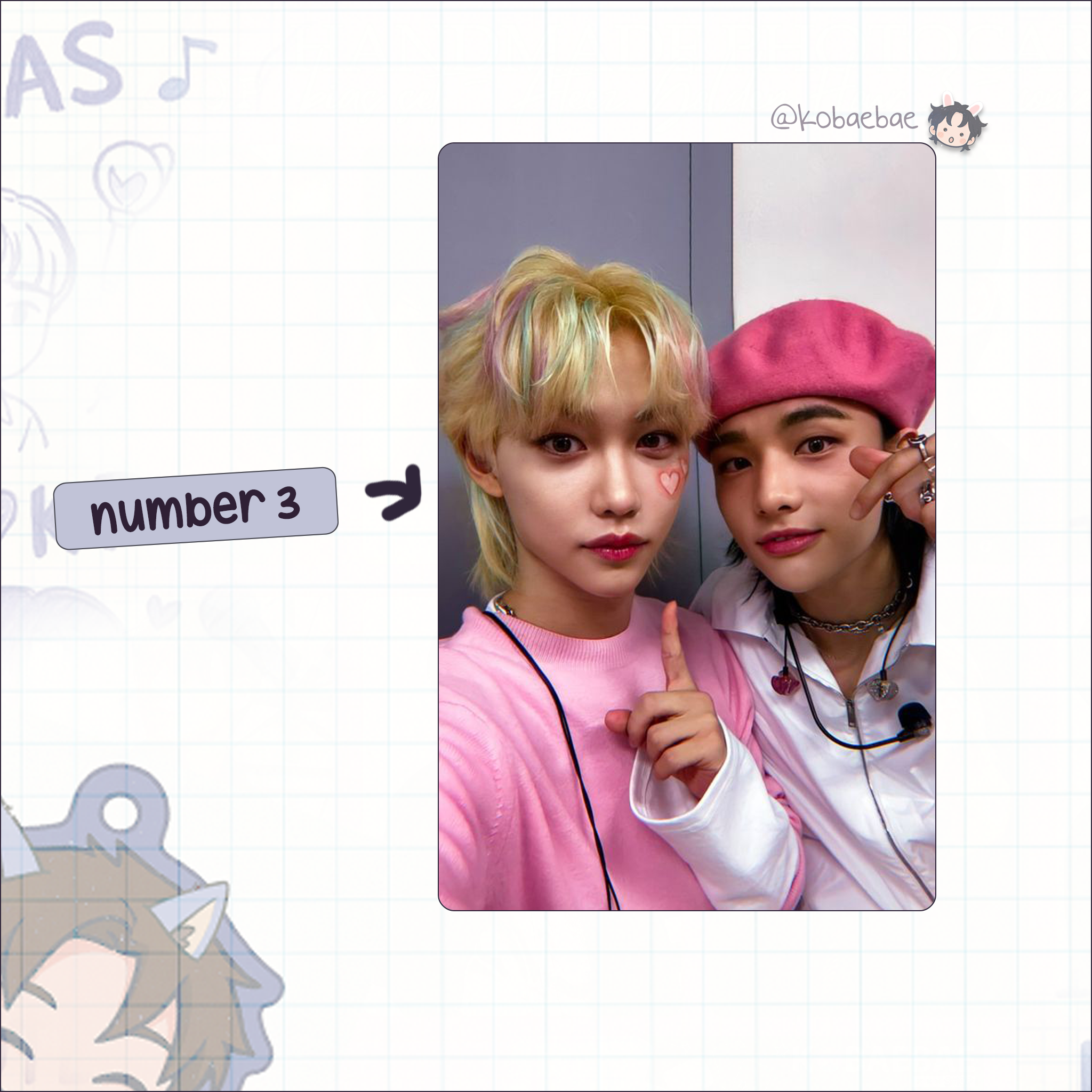 Stray Kids (Skz) - Ot8 Unit Handmade photocards kpop inspired - Bias set 1