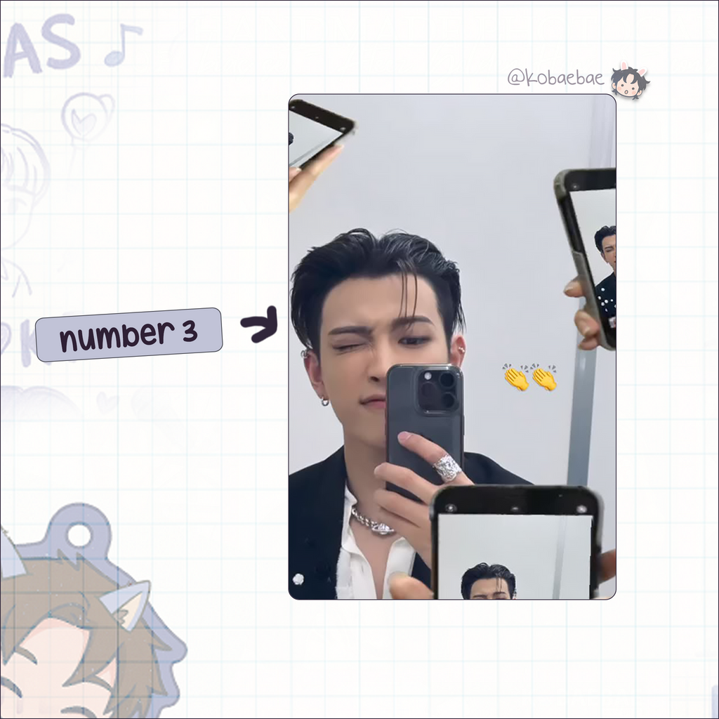 Ateez - Hongjoong handmade photocards kpop inspired - set 6