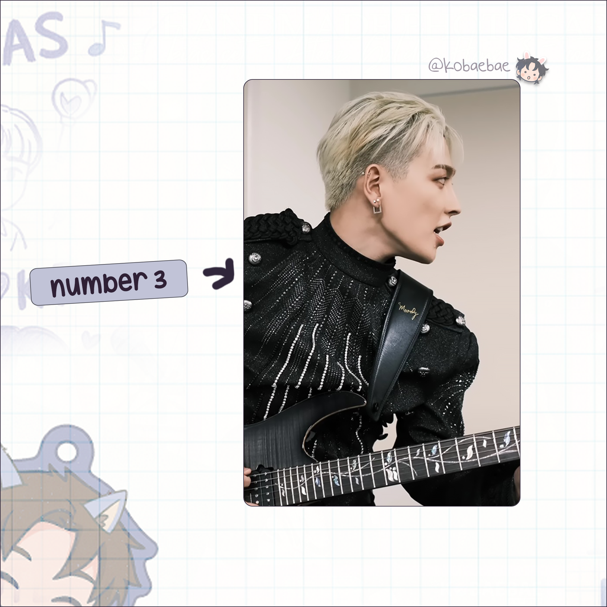 Atz - Hongjoong handmade photocards kpop inspired - Set 5