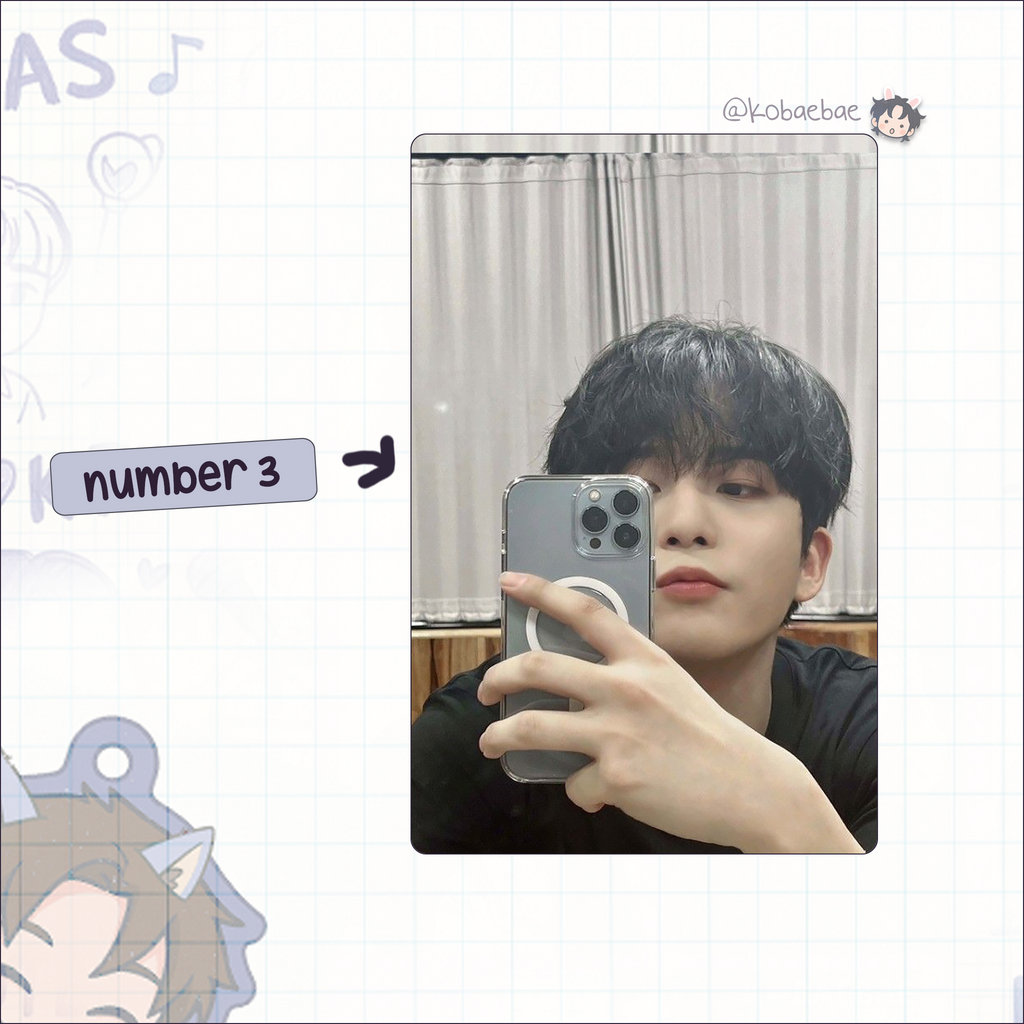 Atz - Jongho handmade photocards kpop inspired - Set 4