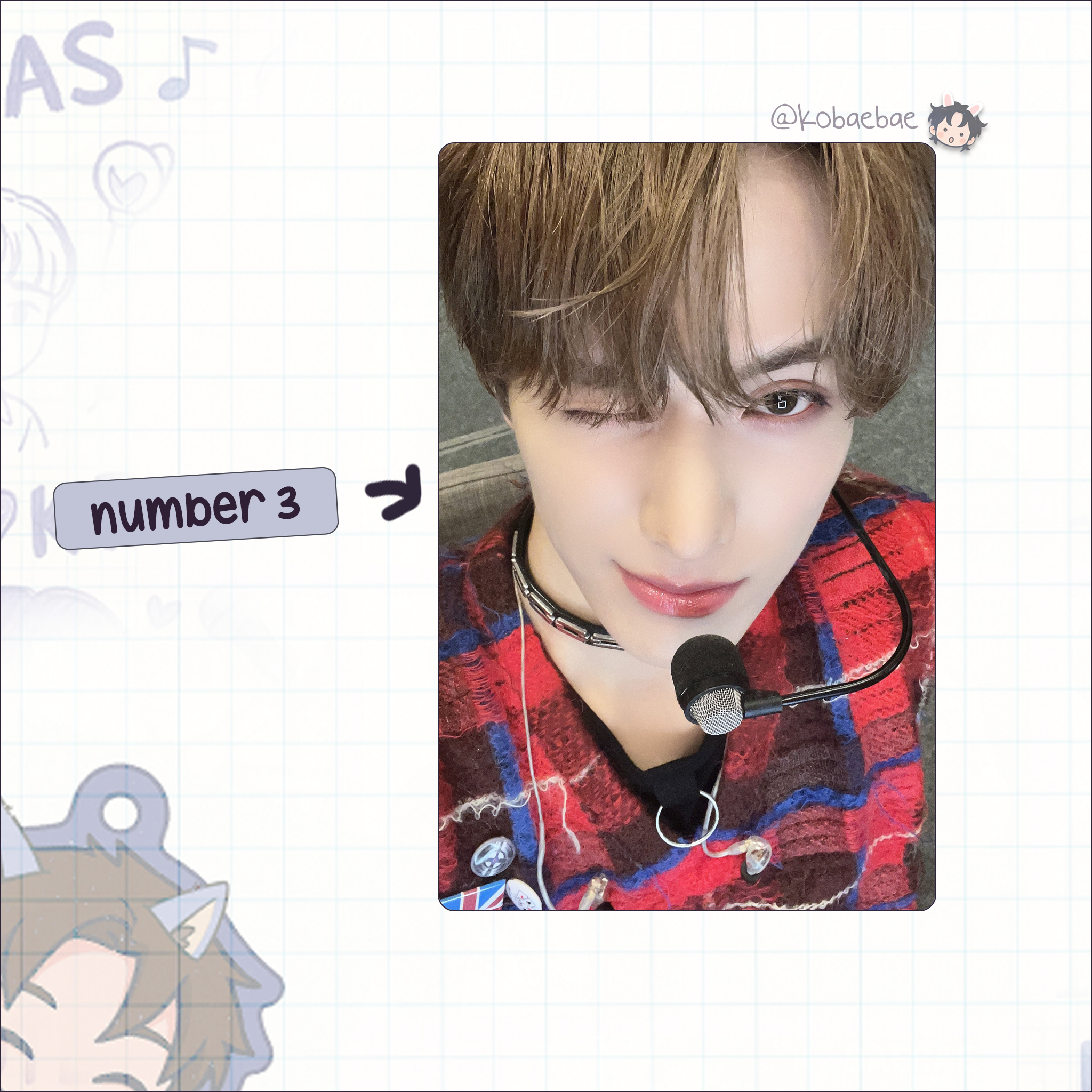Xikers - Jinsik handmade photocards kpop inspired - Set 2