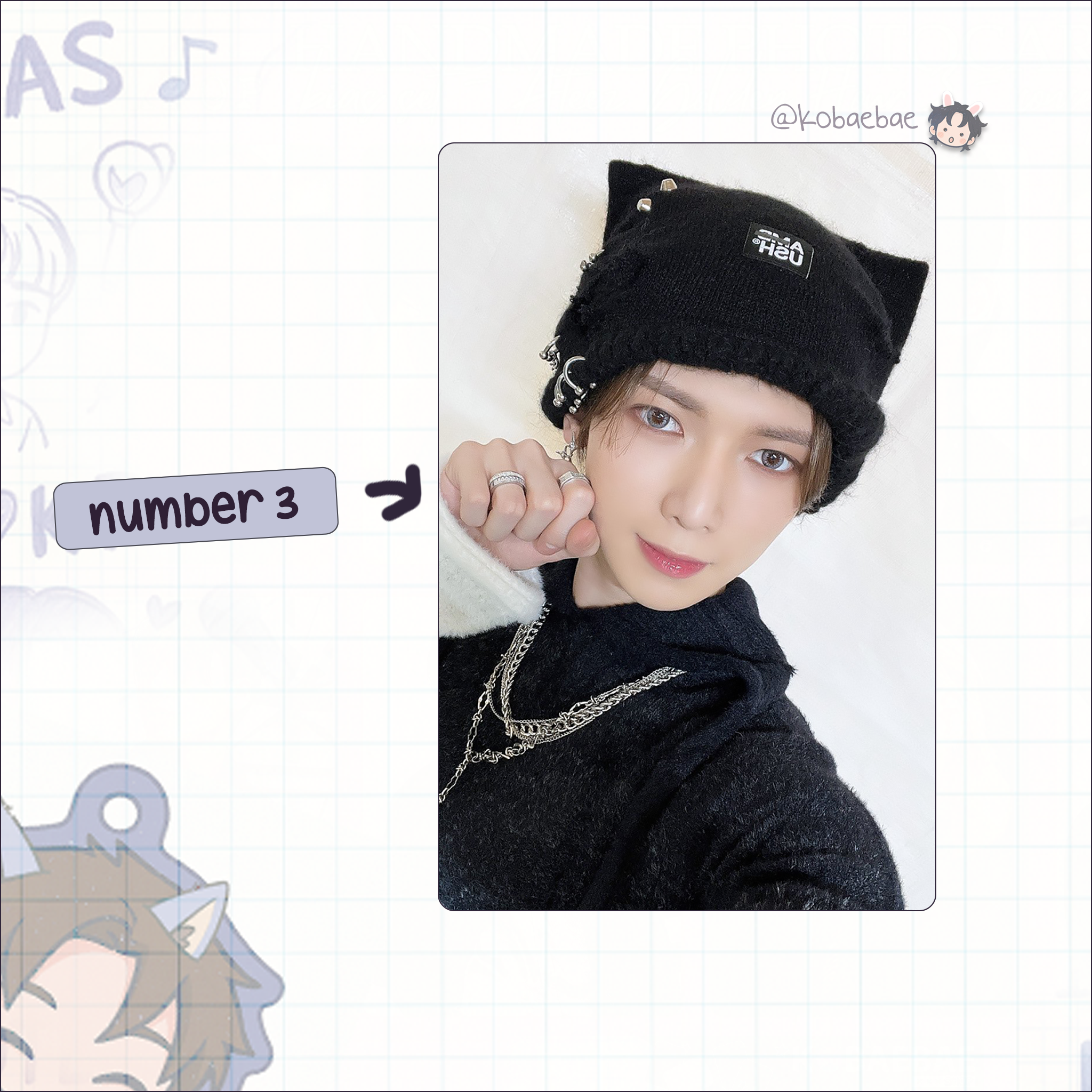 Atz - Yeosang handmade photocards kpop inspired - Set 4