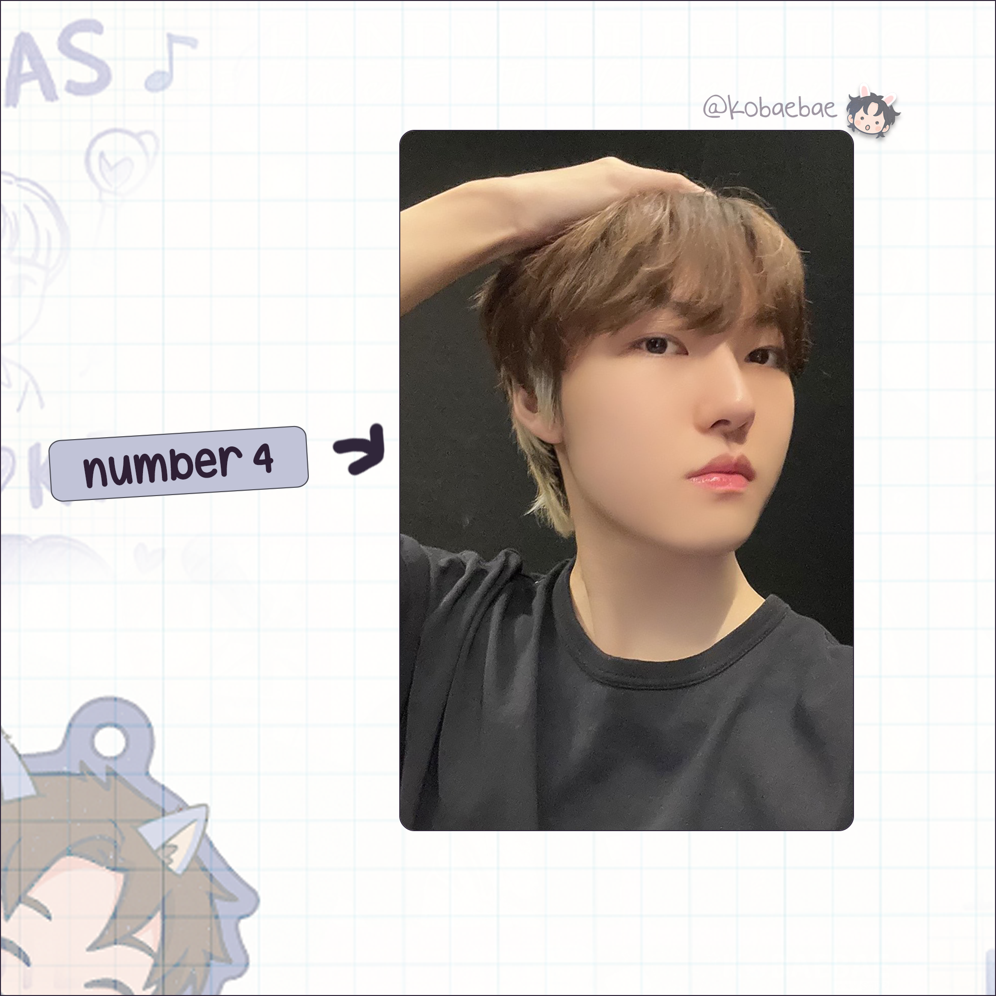 Xkrs - Junghoon handmade photocards kpop inspired - Set 1