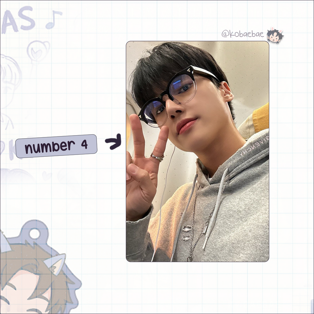 Atz - Wooyoung handmade photocards kpop inspired - Set 5