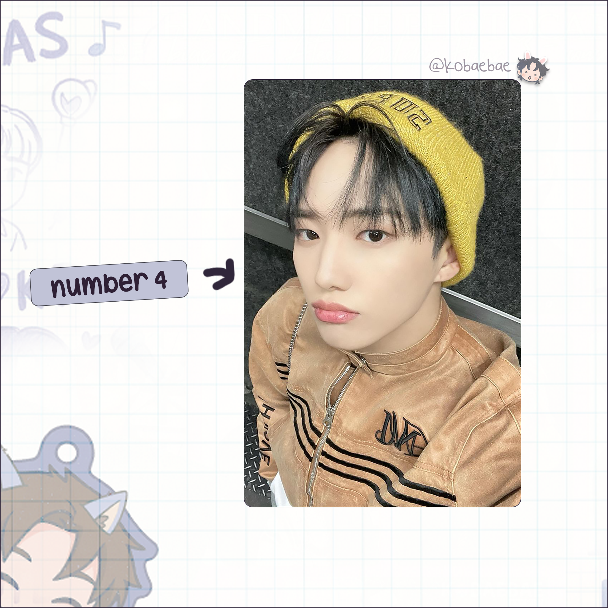 Xkrs - Minjae handmade photocards kpop inspired - Set 1