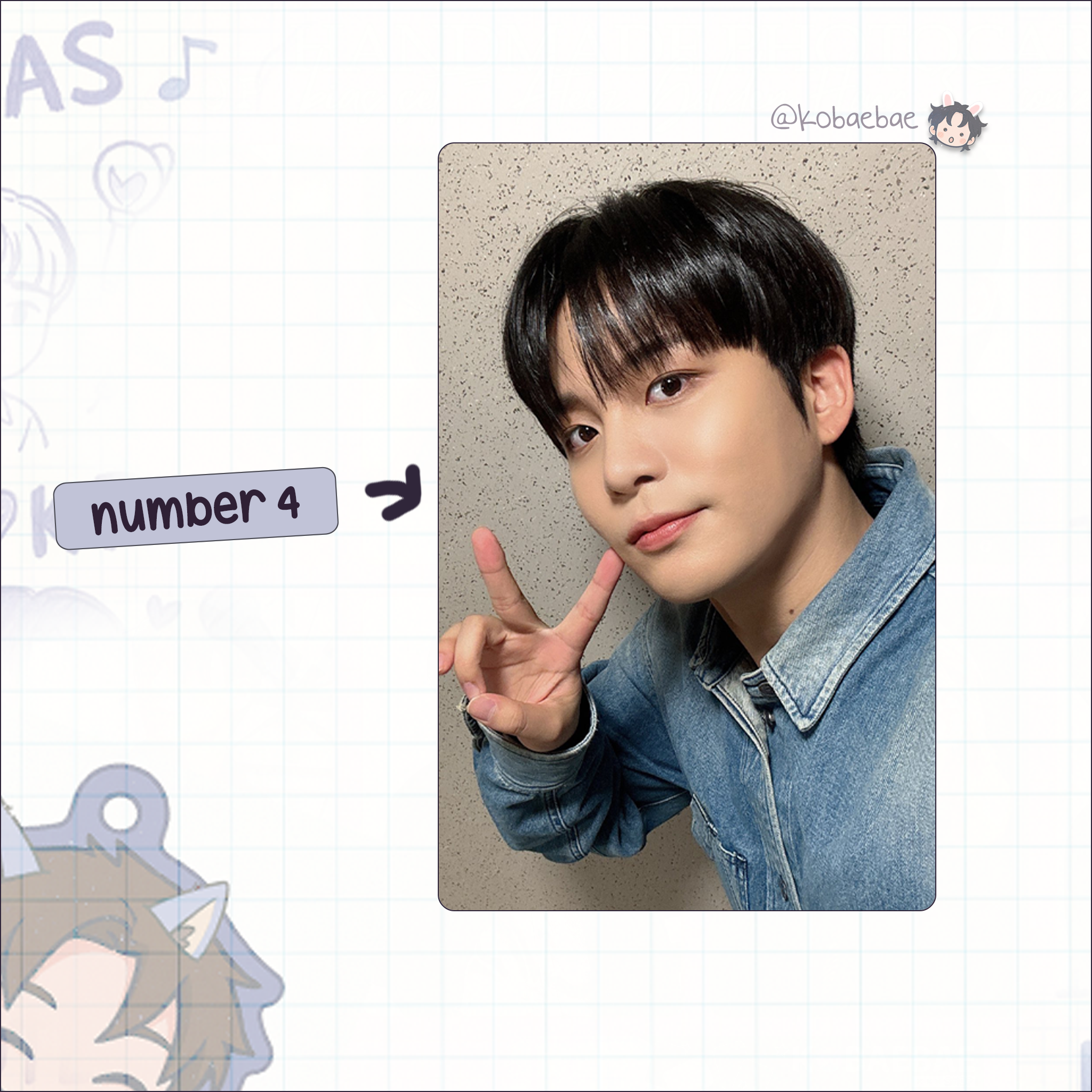 Atz - Jongho handmade photocards kpop inspired - Set 5