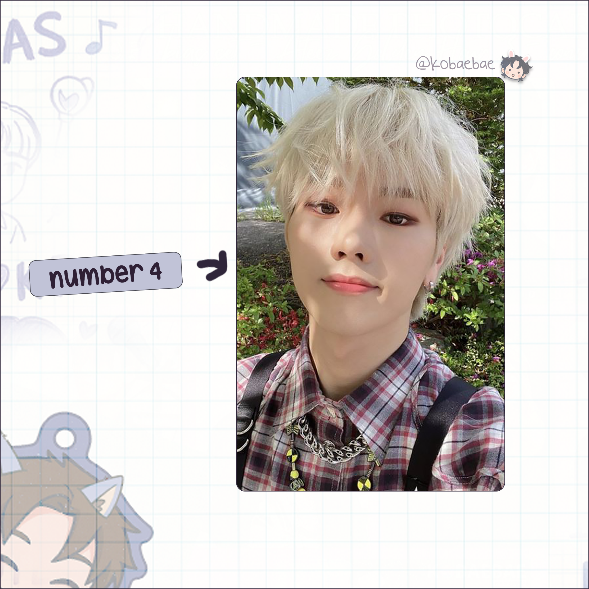 XHR - Jungsu Handmade photocards kpop inspired - Bias set 2