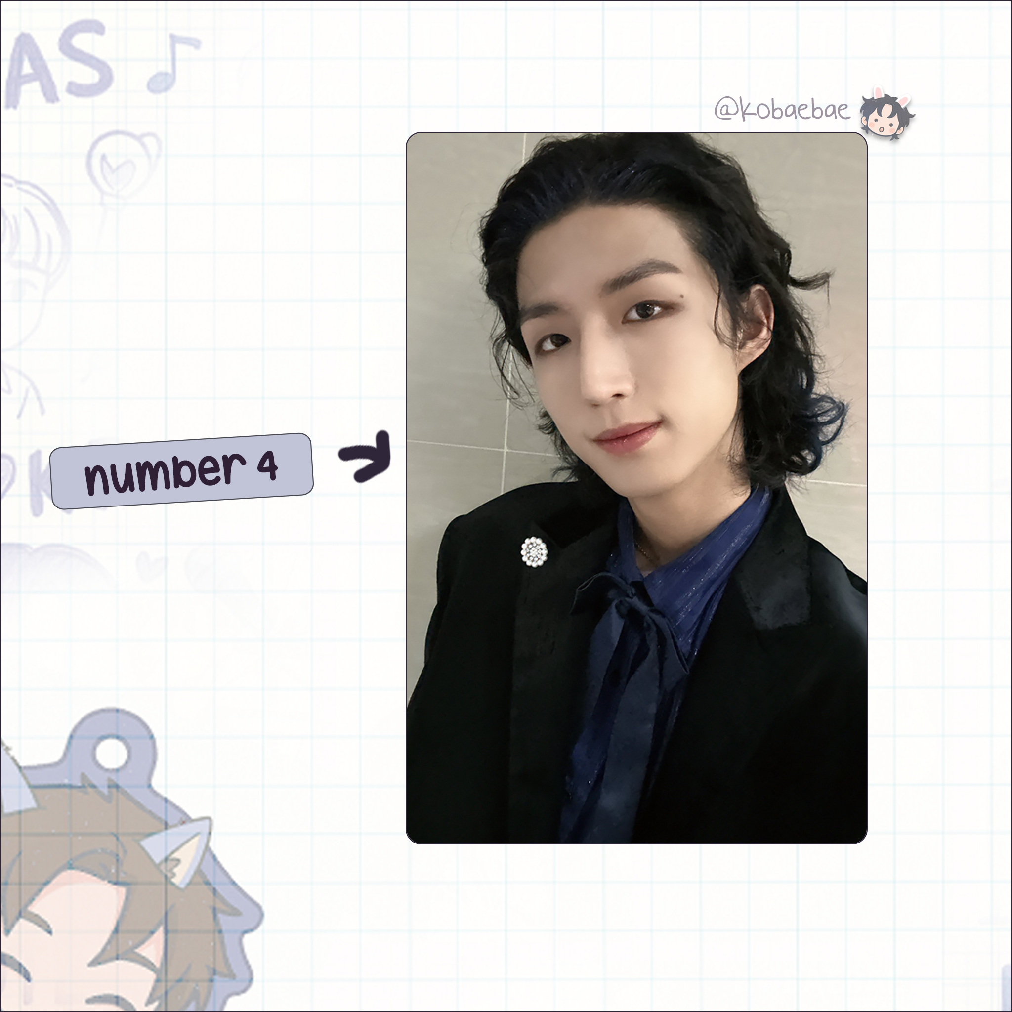 XHR - Junhan Handmade photocards kpop inspired - Bias set 2