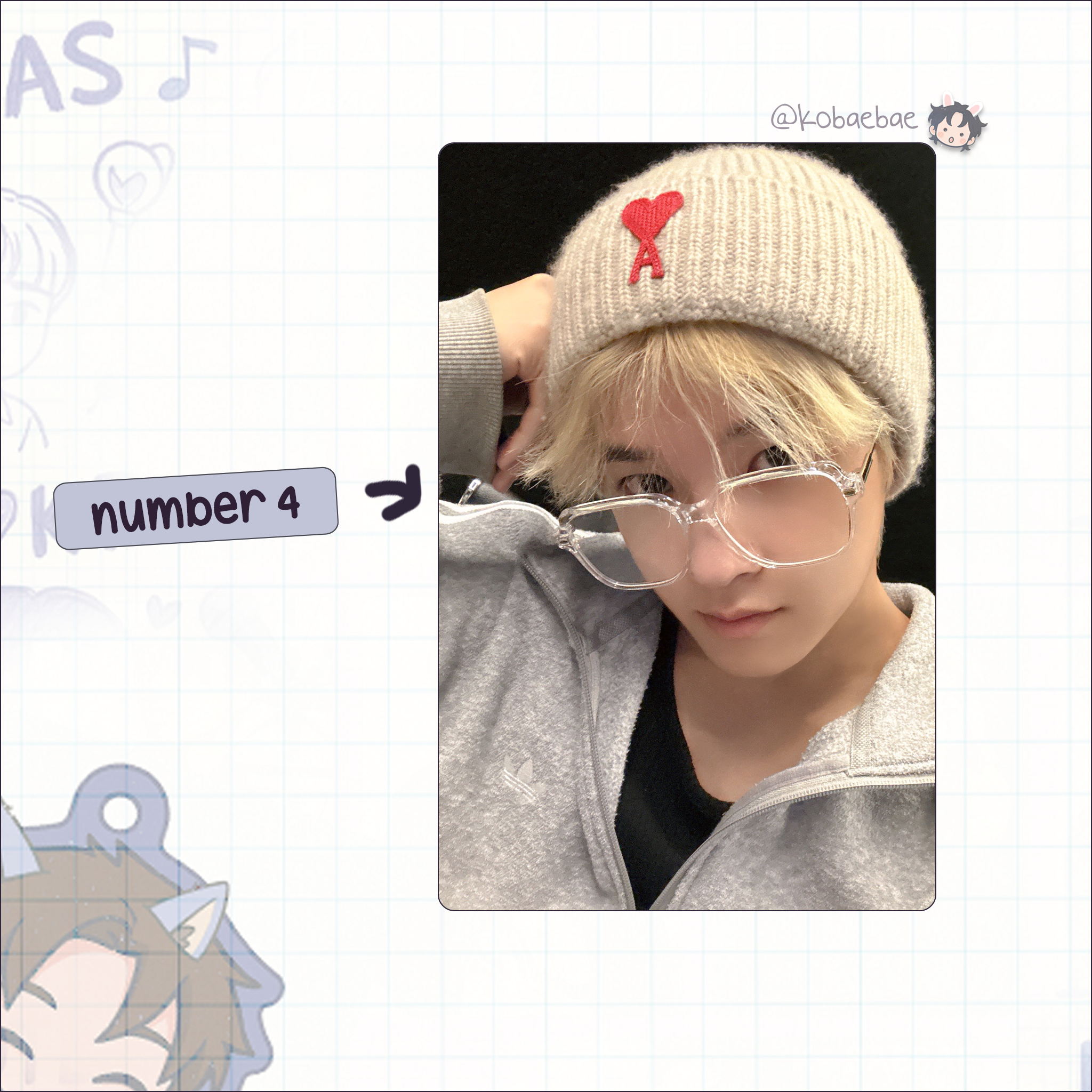 Xikers - Junmin handmade photocards kpop inspired - Set 2