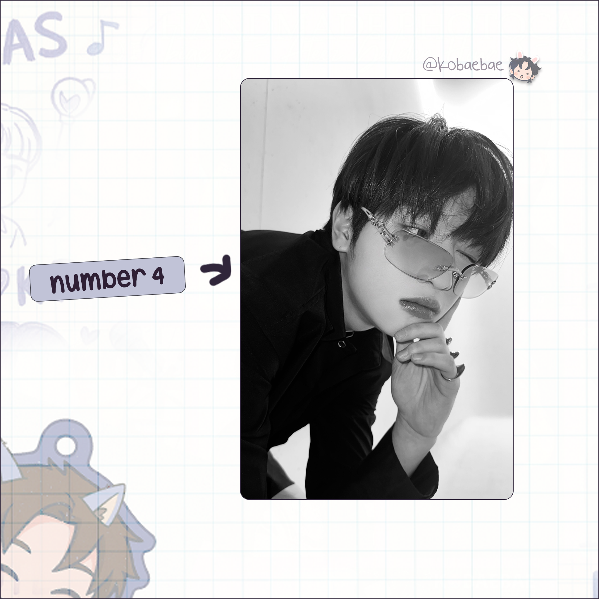 Xikers - Yujun handmade photocards kpop inspired - Set 2