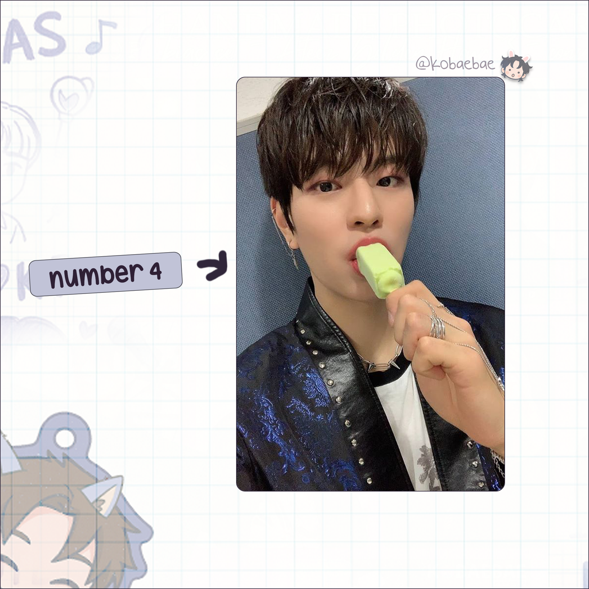 Skz (Stray Kids) - Seungmin handmade photocards kpop inspired - Set 8