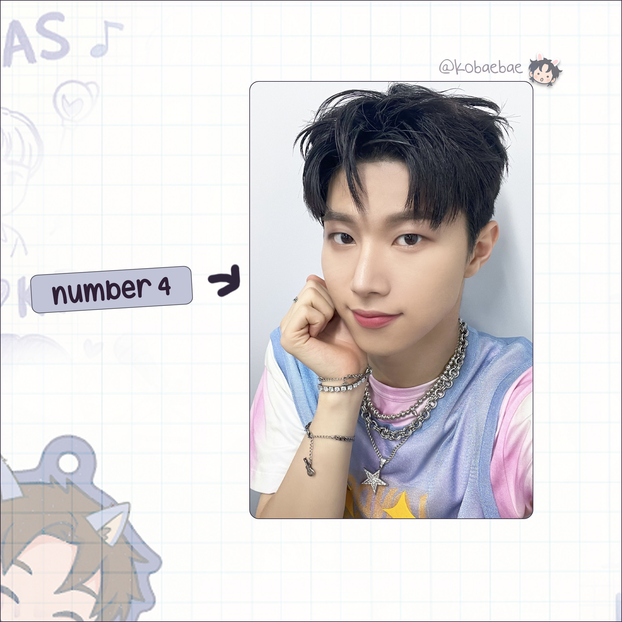 Xkrs - Hyunwoo handmade photocards kpop inspired - Set 1