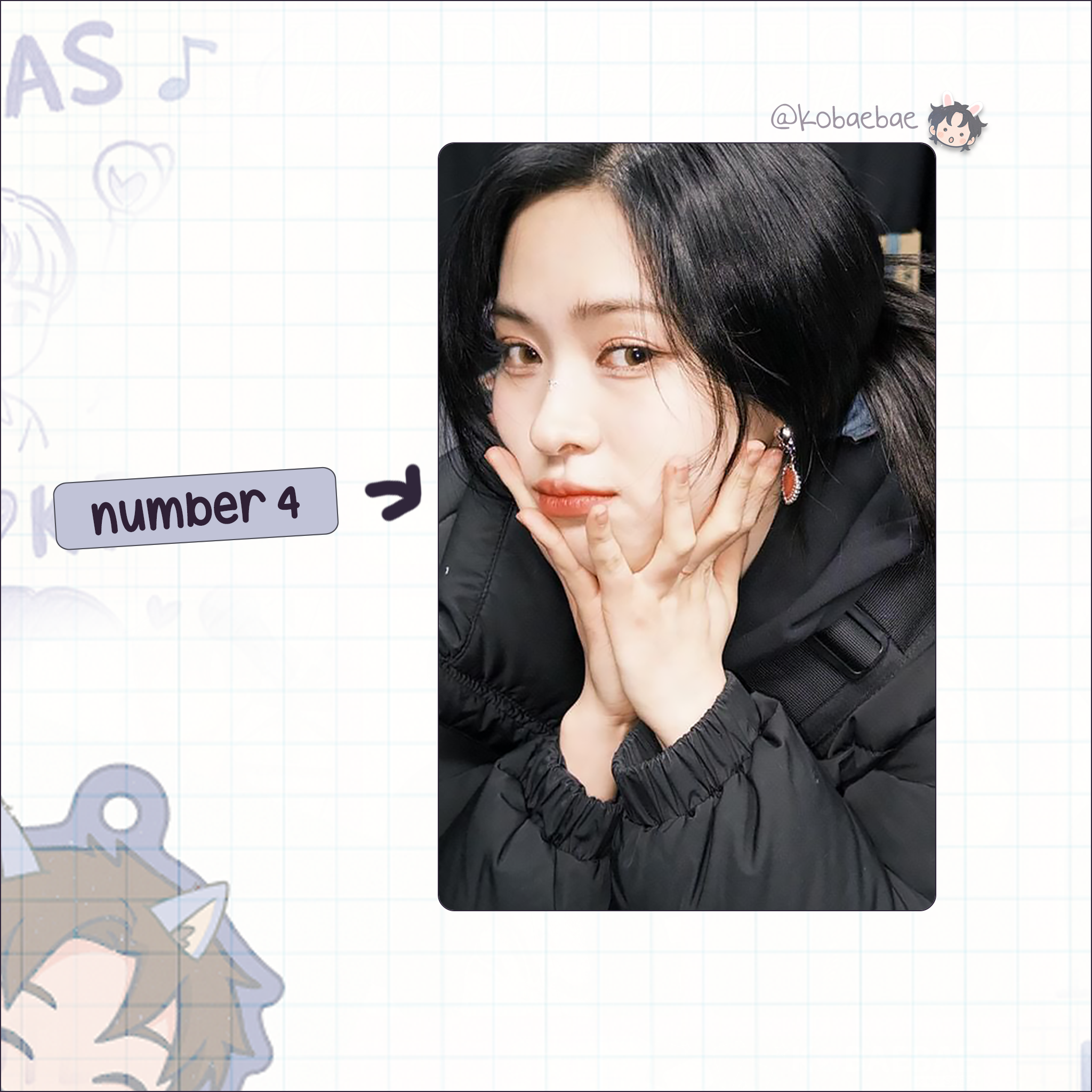 Itzy - Ryujin handmade photocards kpop inspired - Set 3
