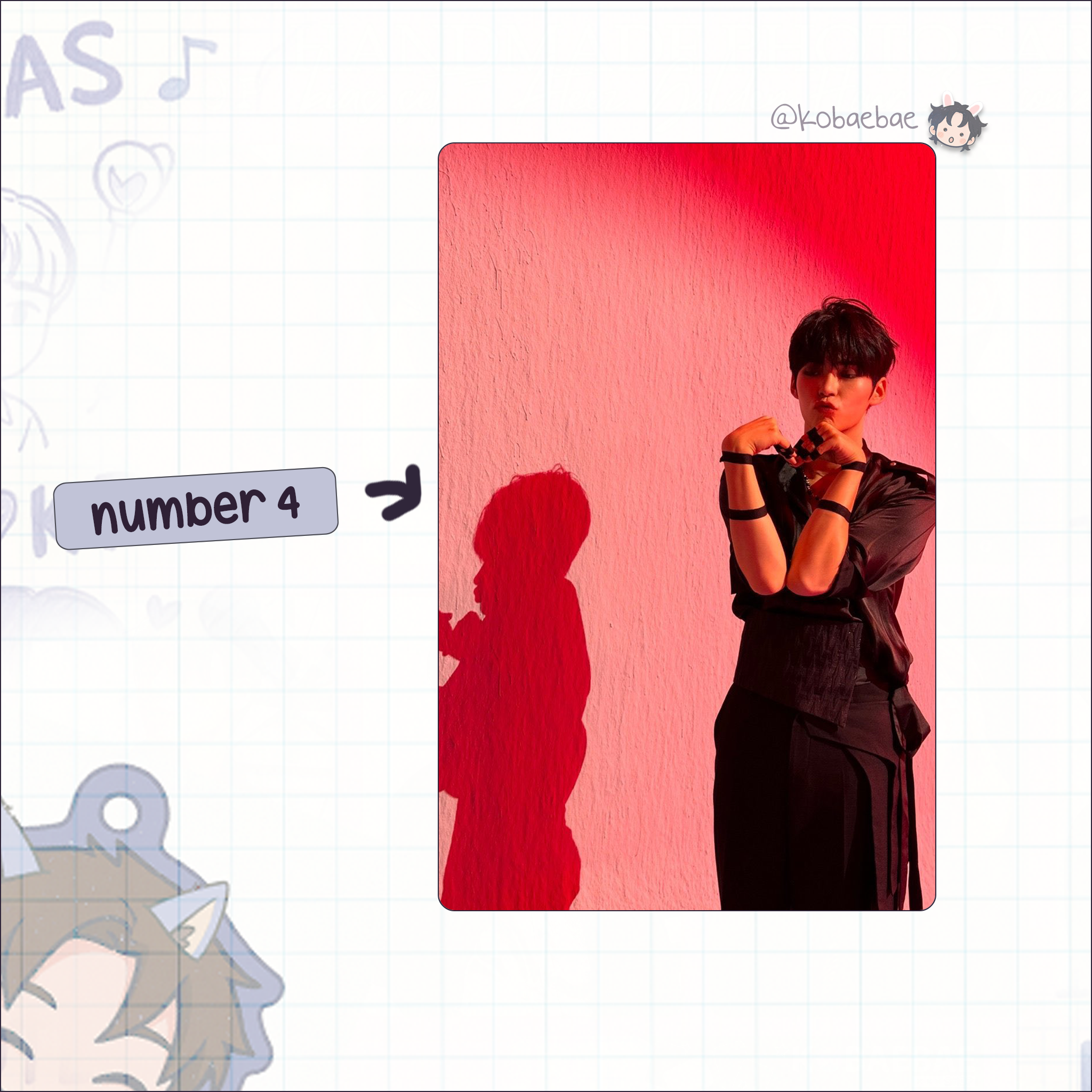 Zb1 - Hanbin handmade photocards kpop inspired - Set 2