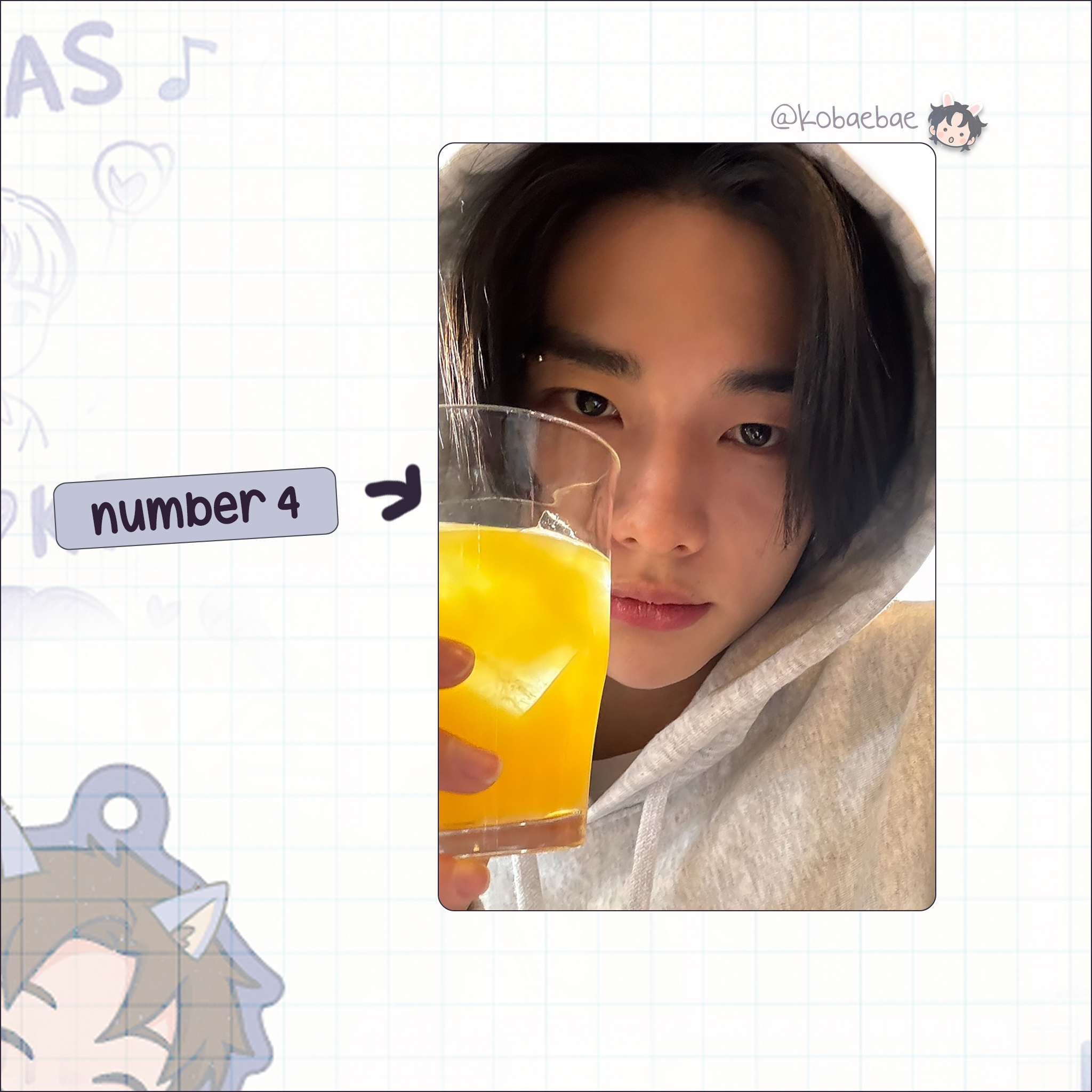Skz (Stray Kids) - Hyunjin handmade photocards kpop inspired - Set 9