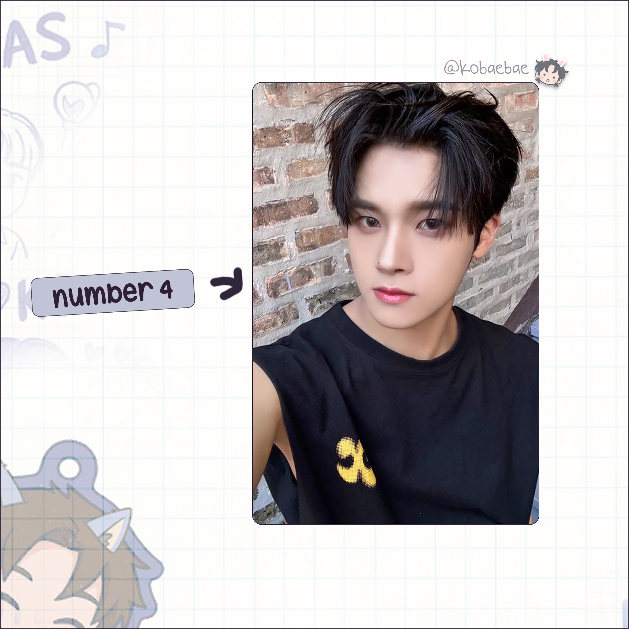 Xkrs - Junmin handmade photocards kpop inspired - Set 1