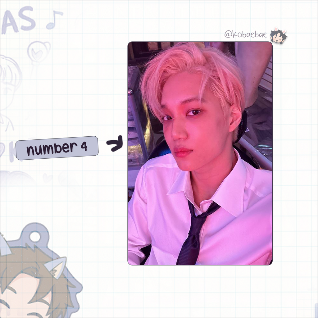 Kai - handmade photocards kpop inspired - bias set