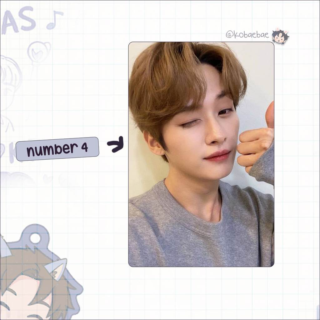 Stray Kids (Skz) - Lino Handmade photocards kpop inspired - Bias set 7