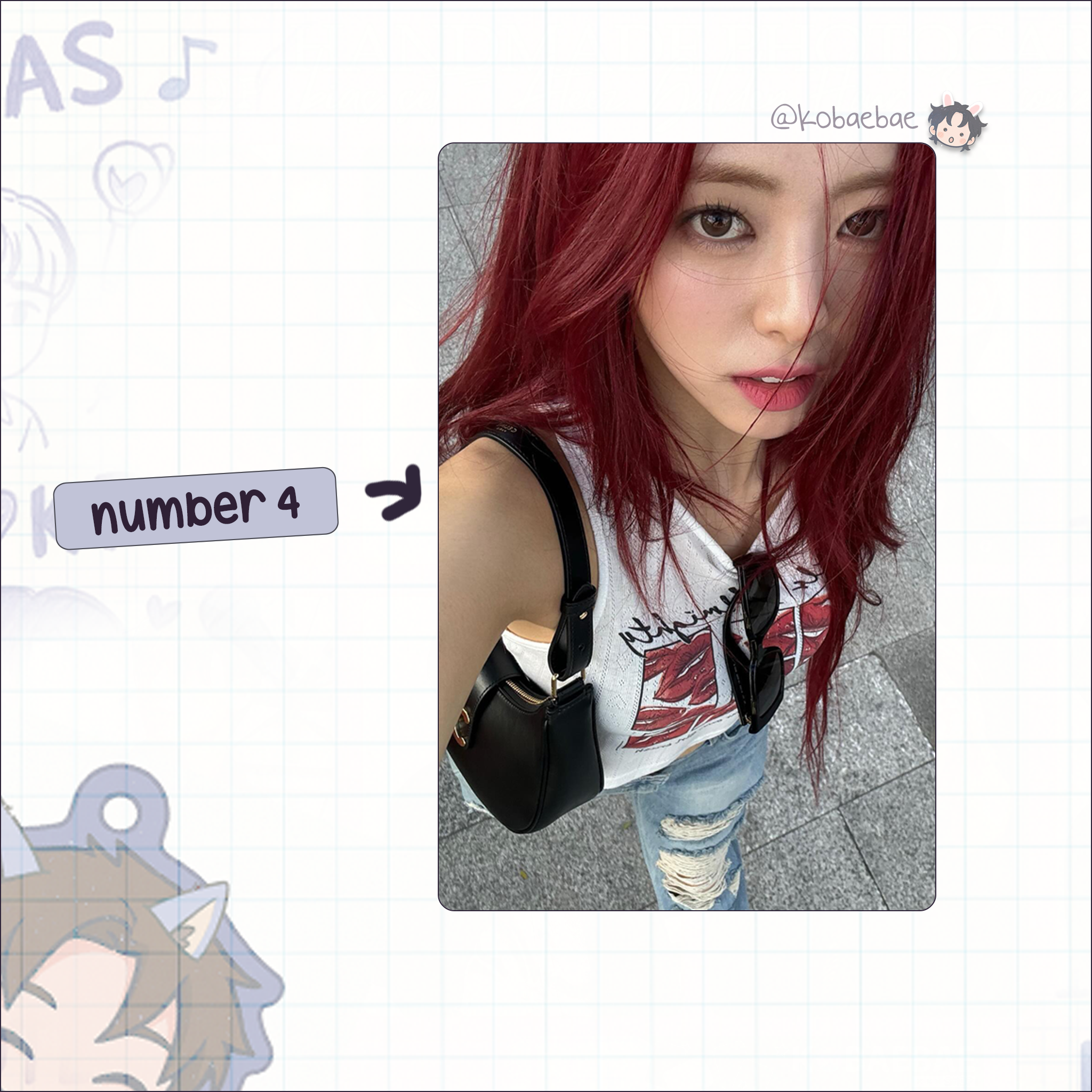 Itz - Yuna handmade photocards kpop inspired - Set 2