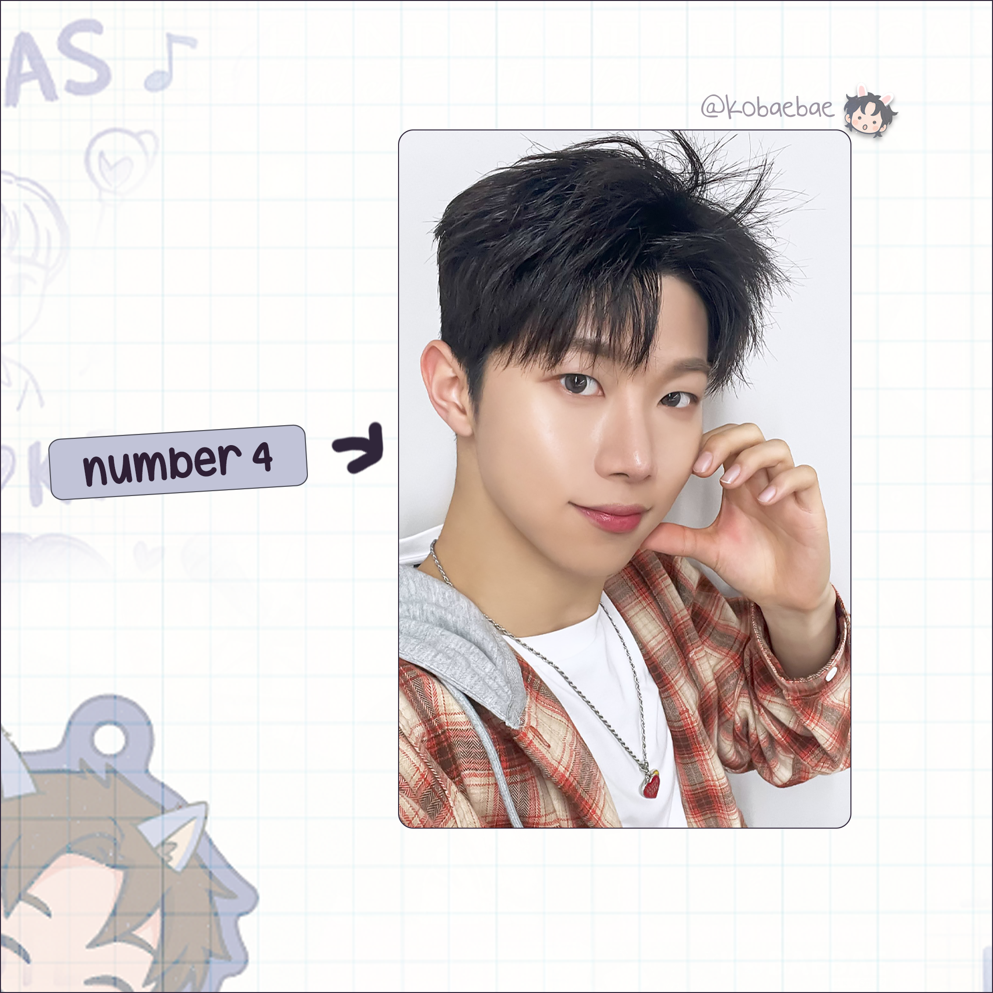 Xikers - Hyunwoo handmade photocards kpop inspired - Set 2