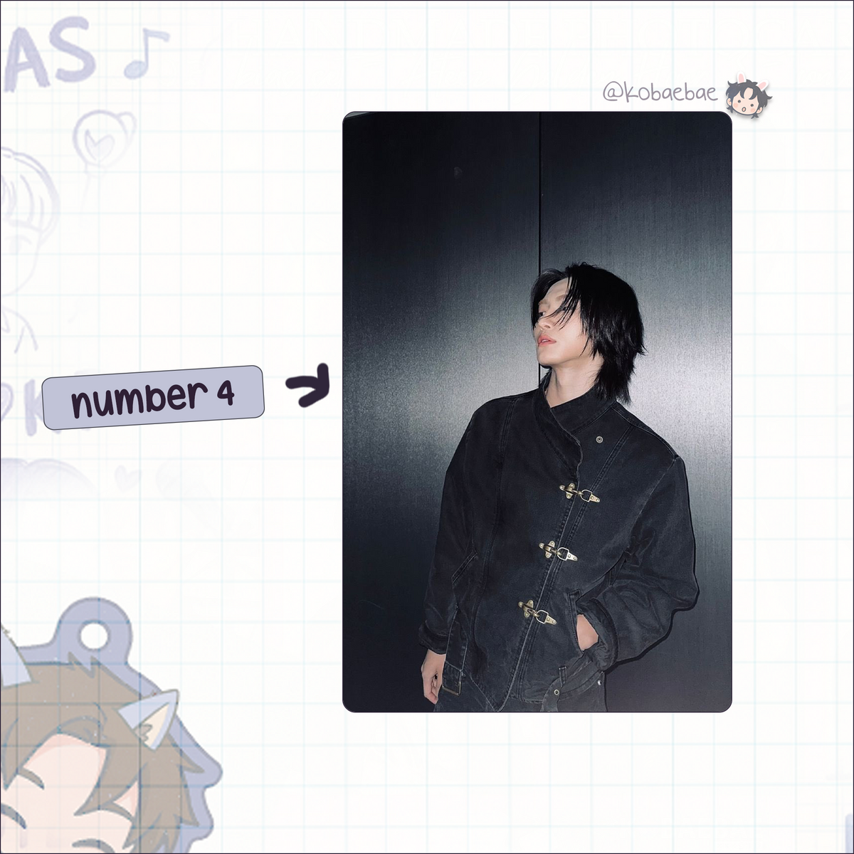 Ateez - Seonghwa handmade photocards kpop inspired - set 6
