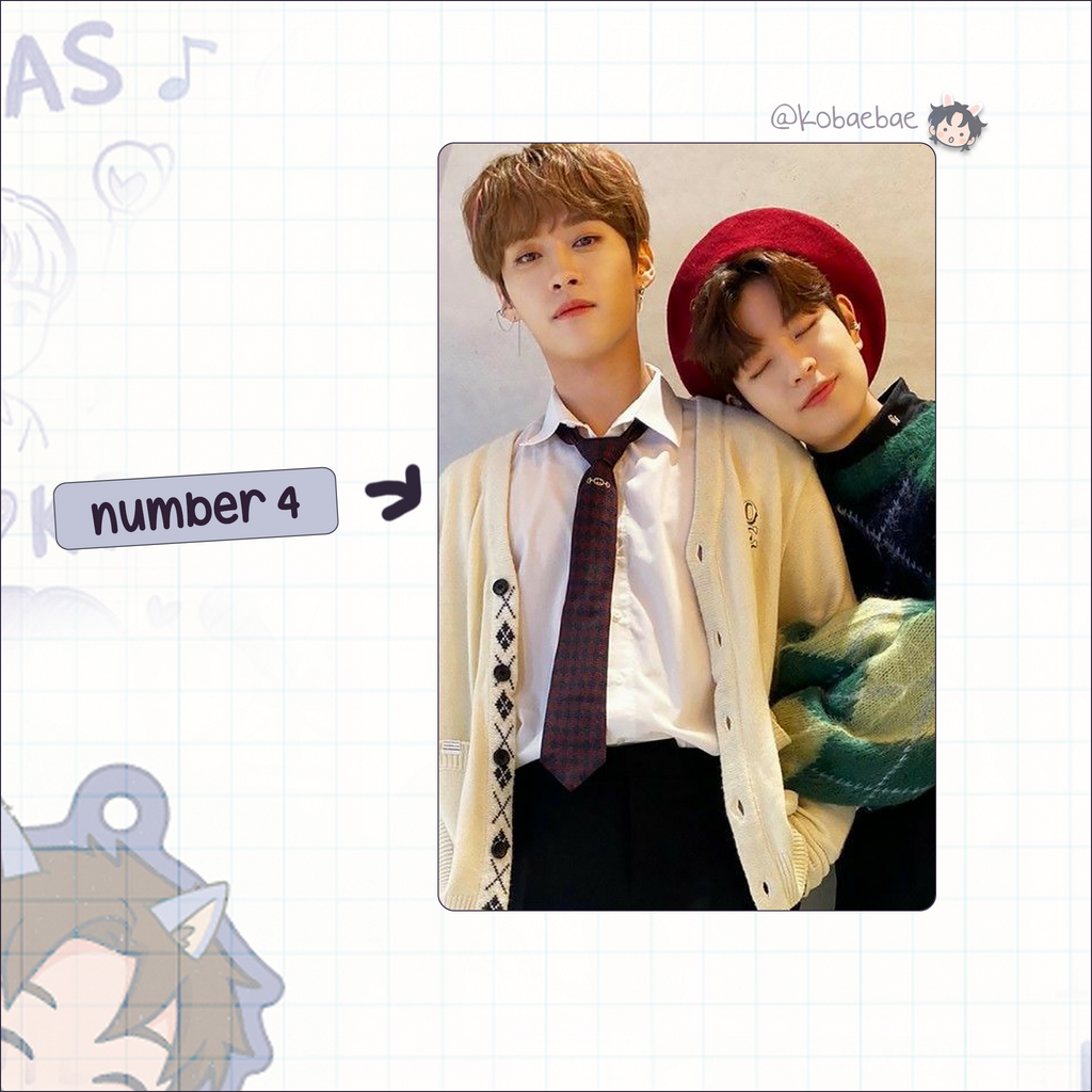 Stray Kids (Skz) - Ot8 Unit Handmade photocards kpop inspired - Bias set 4