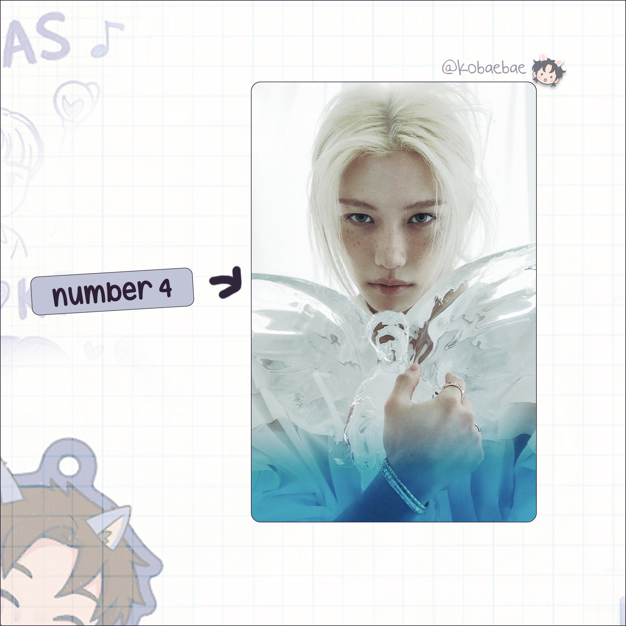 Stray Kids (Skz) -Lix Handmade photocards kpop inspired - El. Set 1