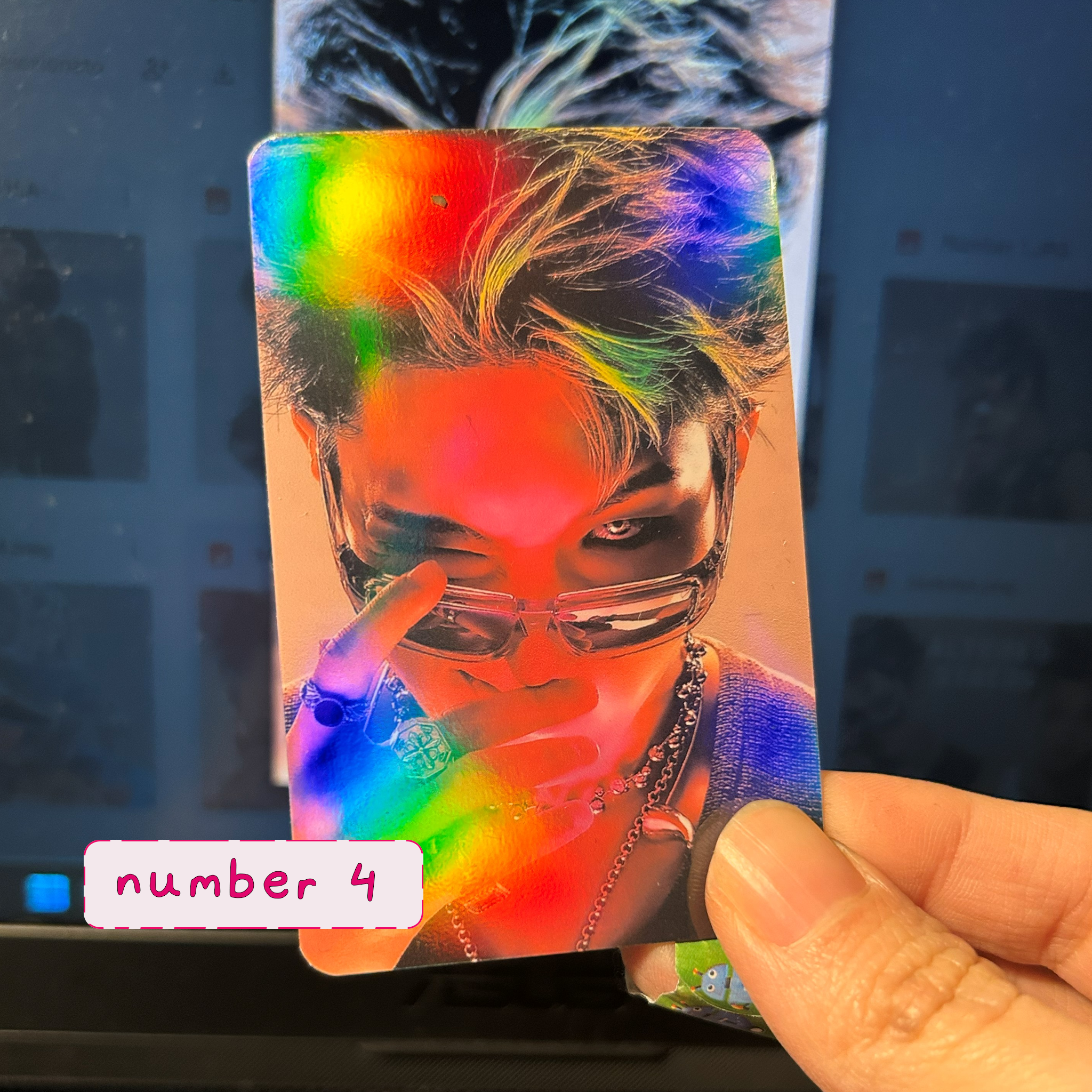 Atz - Rainbow holo Handmade photocards kpop inspired - holographic Bias Set 2