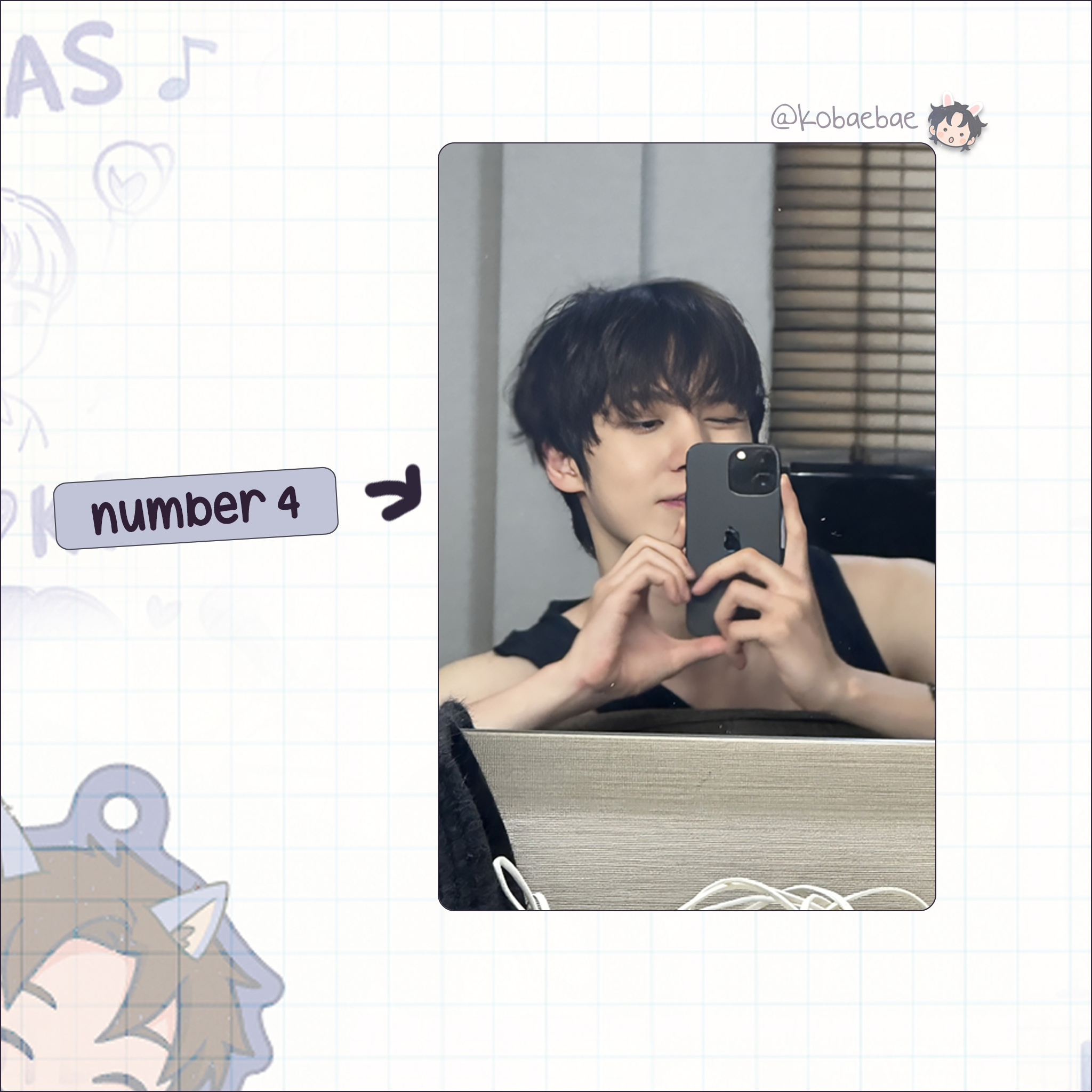 Atz - Yunho handmade photocards kpop inspired - Set 6