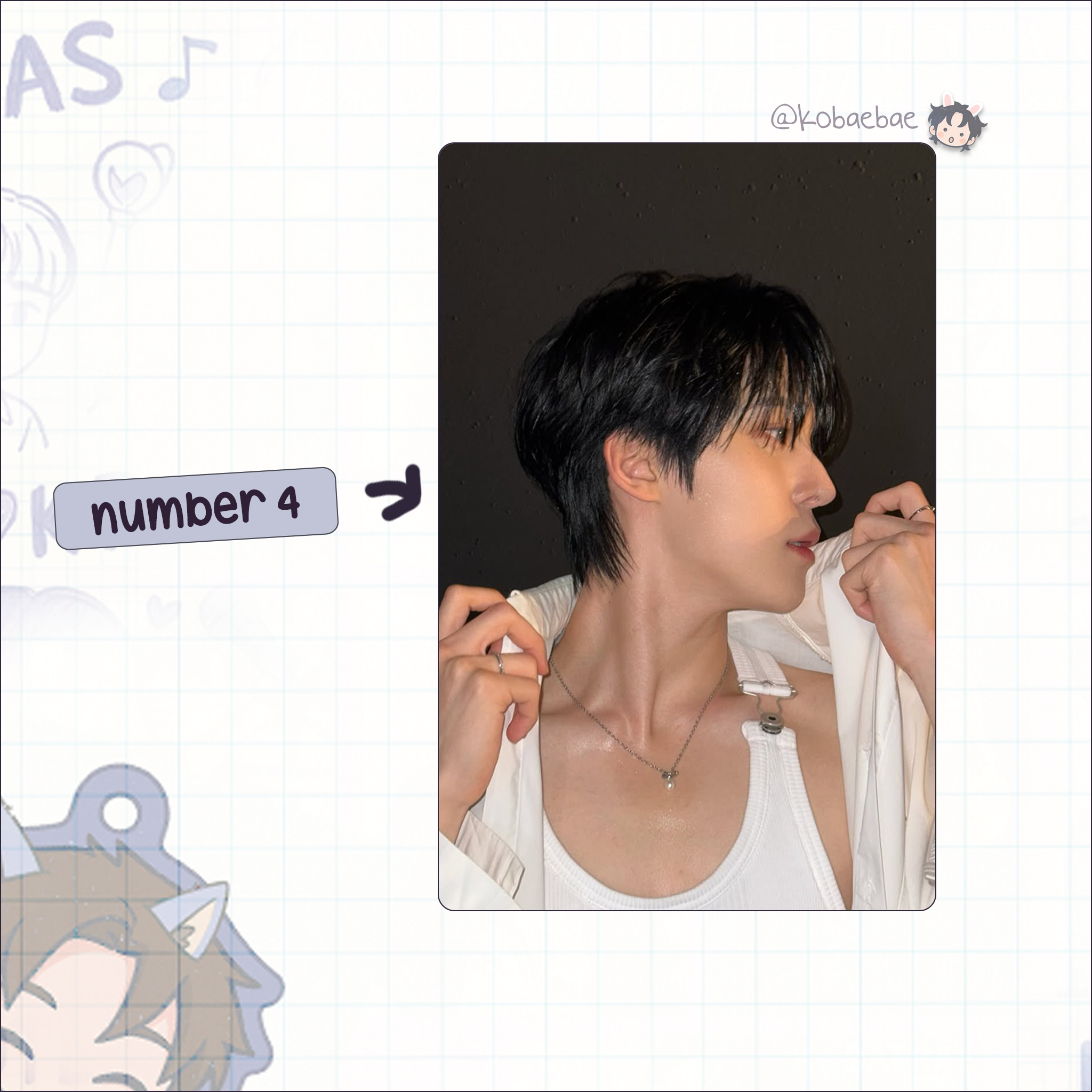 Atz - Yunho handmade photocards kpop inspired - Set 4