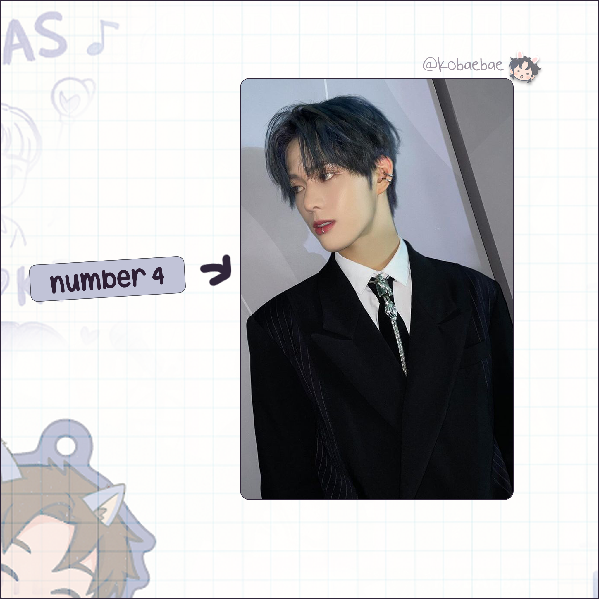 Xikers - Jinsik handmade photocards kpop inspired - Set 2