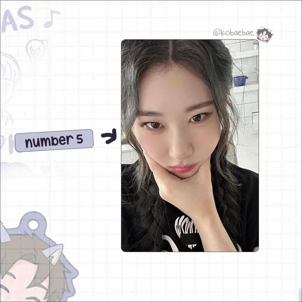 Itz - Chae handmade photocards kpop inspired - Set 2