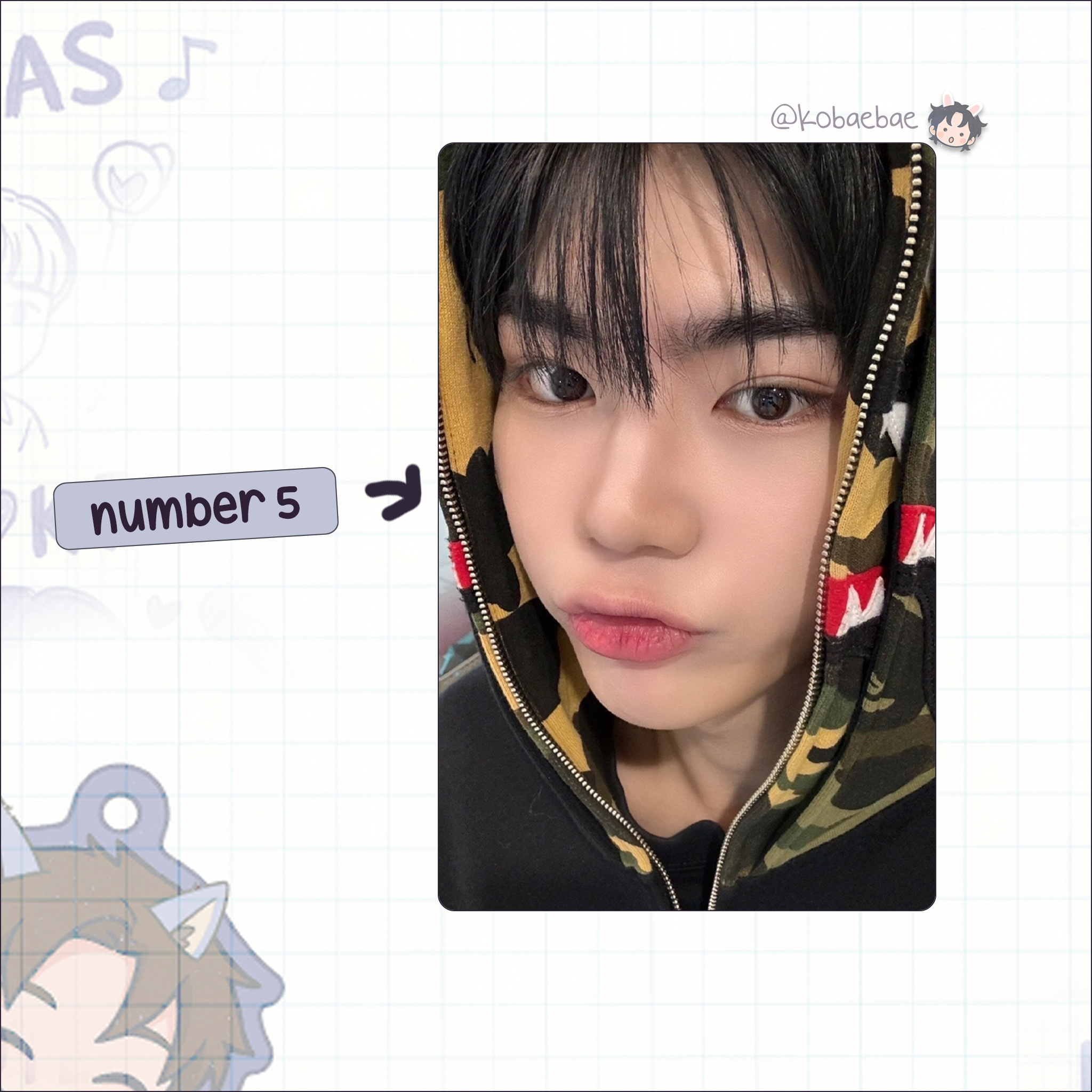 Zb1 - Gunwook handmade photocards kpop inspired - Set 3