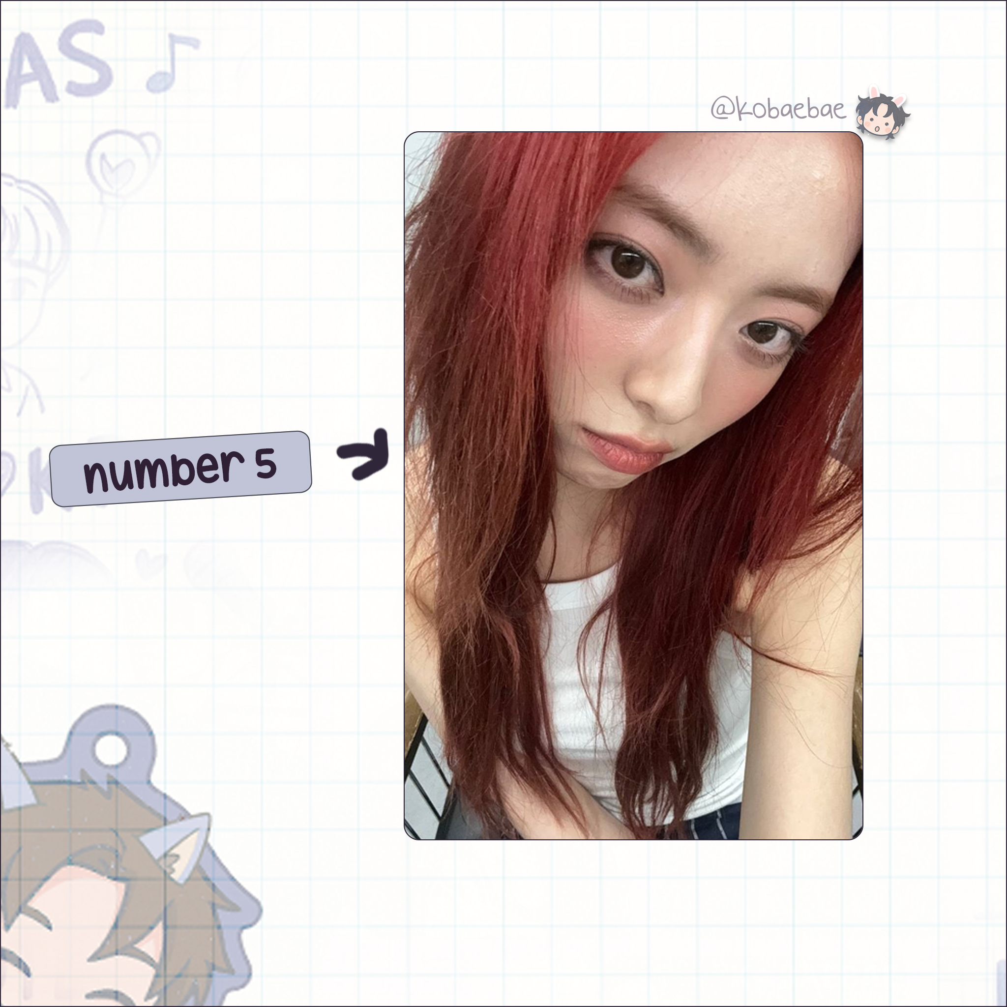 Itzy - Yuna handmade photocards kpop inspired - Set 3
