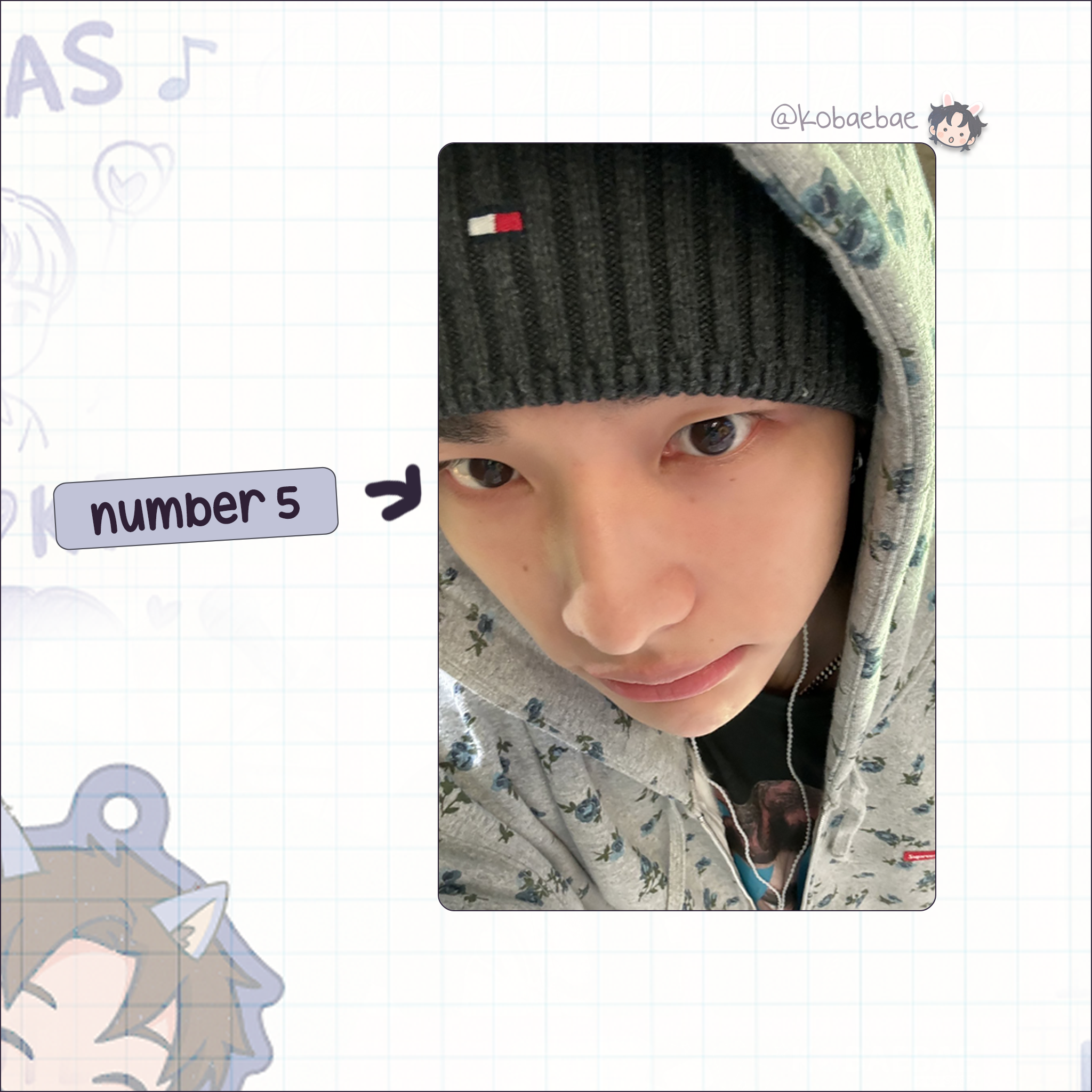 Skz (Stray Kids) - Hyunjin handmade photocards kpop inspired - Set 10