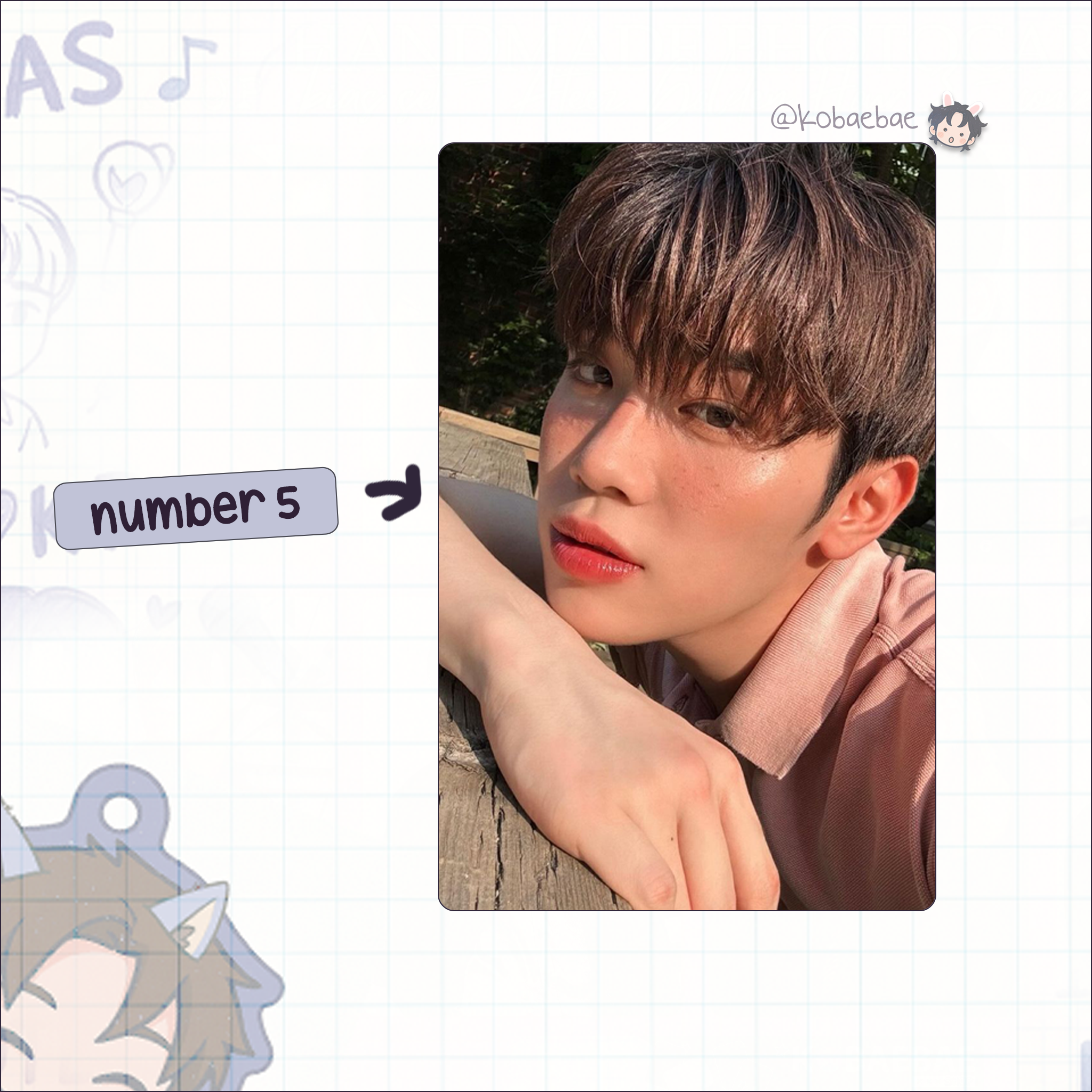 Zb1 - Taerae handmade photocards kpop inspired - Set 3